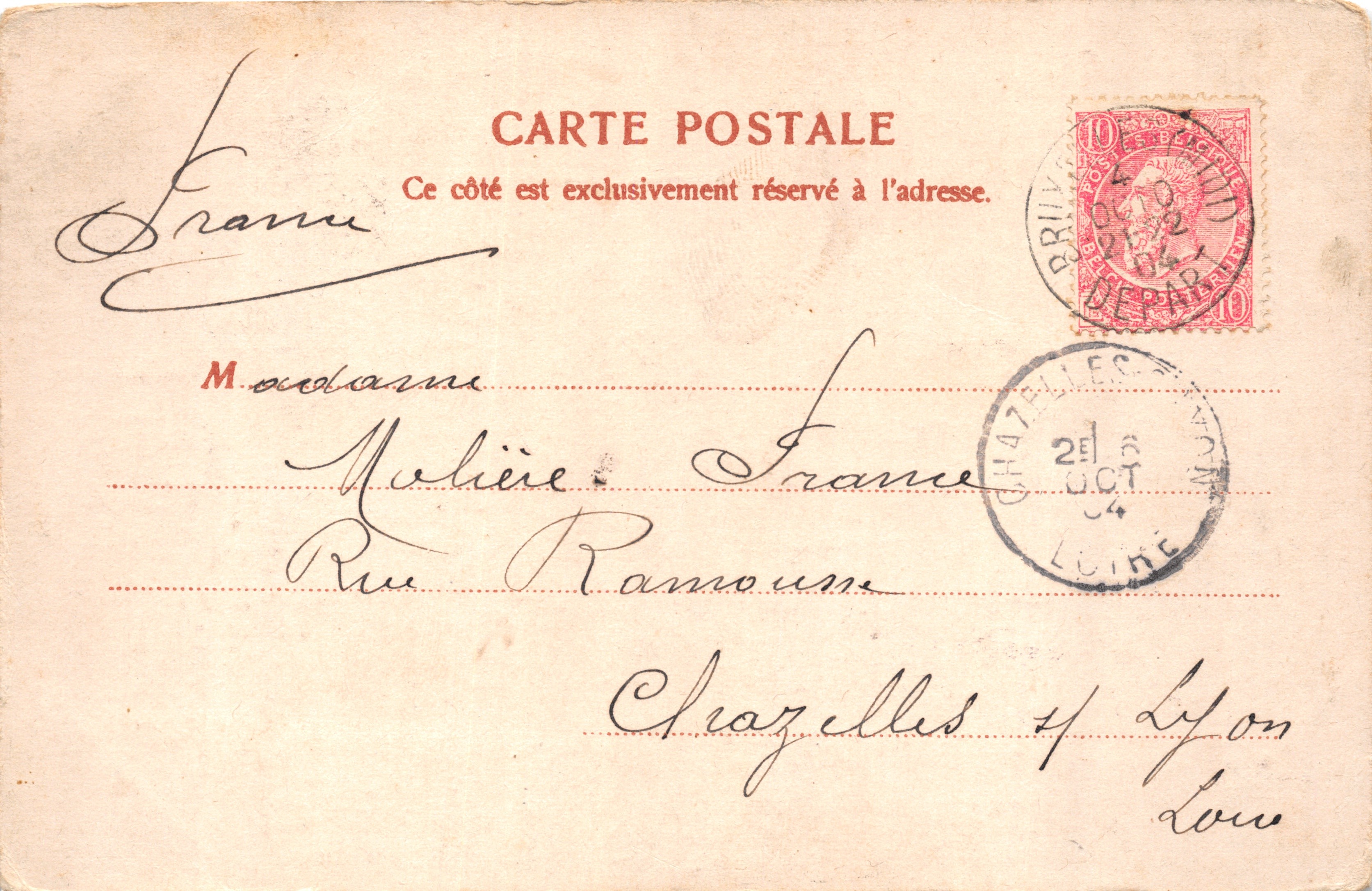 Bruselas — El Ayuntamiento — Dr. Trenkler Co., Leipzig, n.º 11843 — Reverso