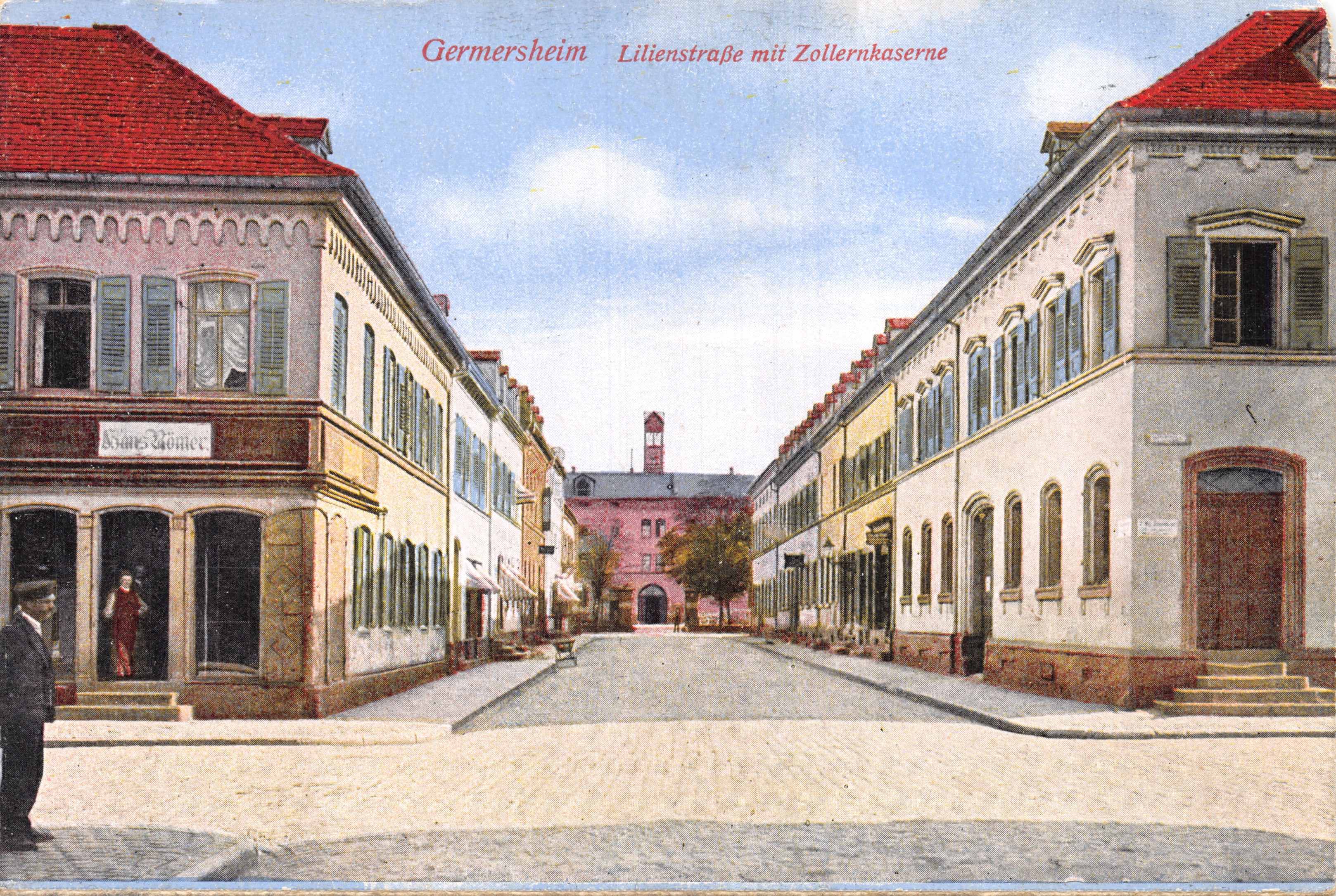 Germersheim — Lilienstraße mit Zollernkaserne — éditeur non visible