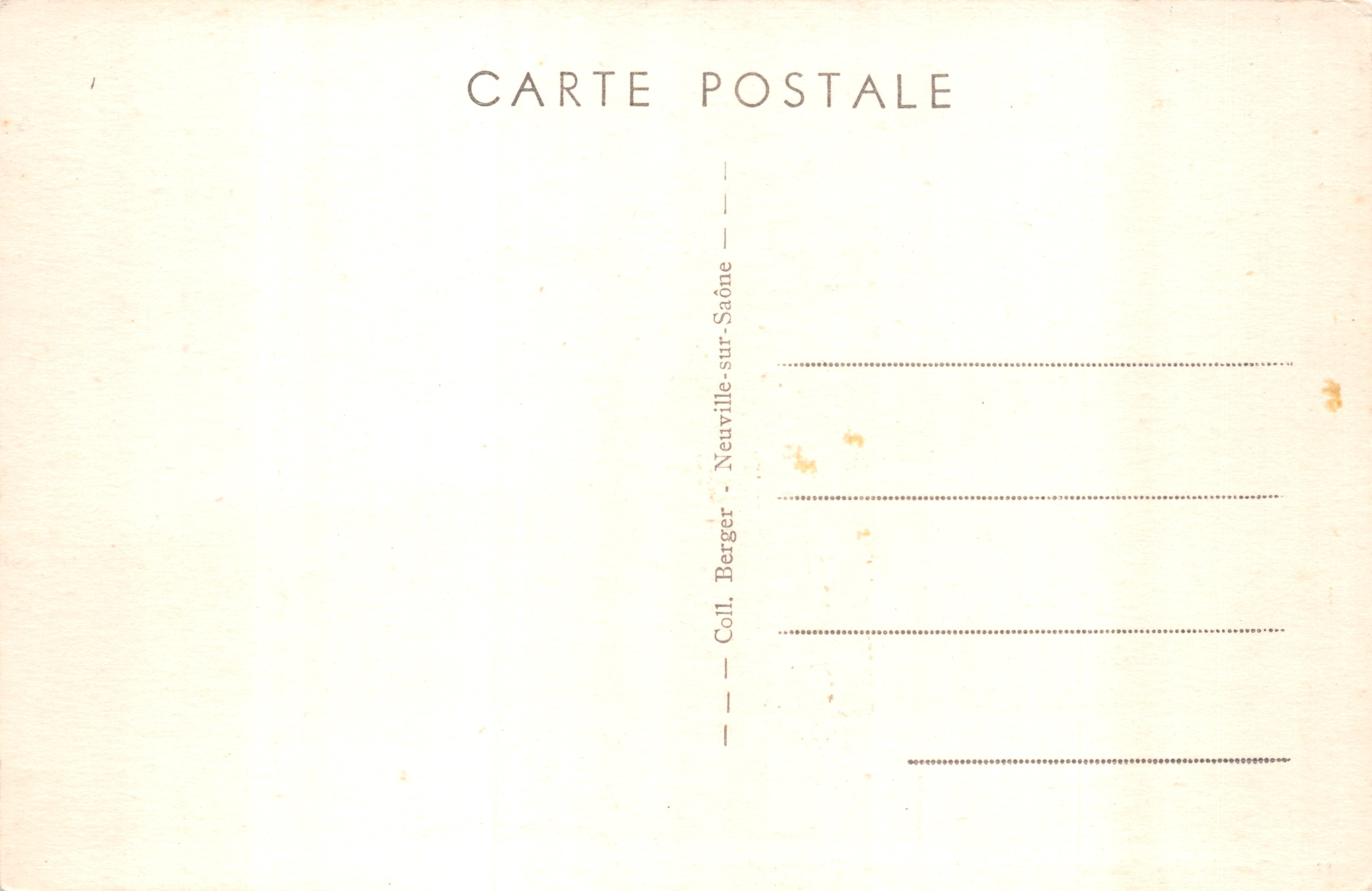 La Croix Rampault — Croix monumentale sur un promontoire — Éditeur : Coll. Berger - Neuville-sur-Saône, n° 11 — Verso