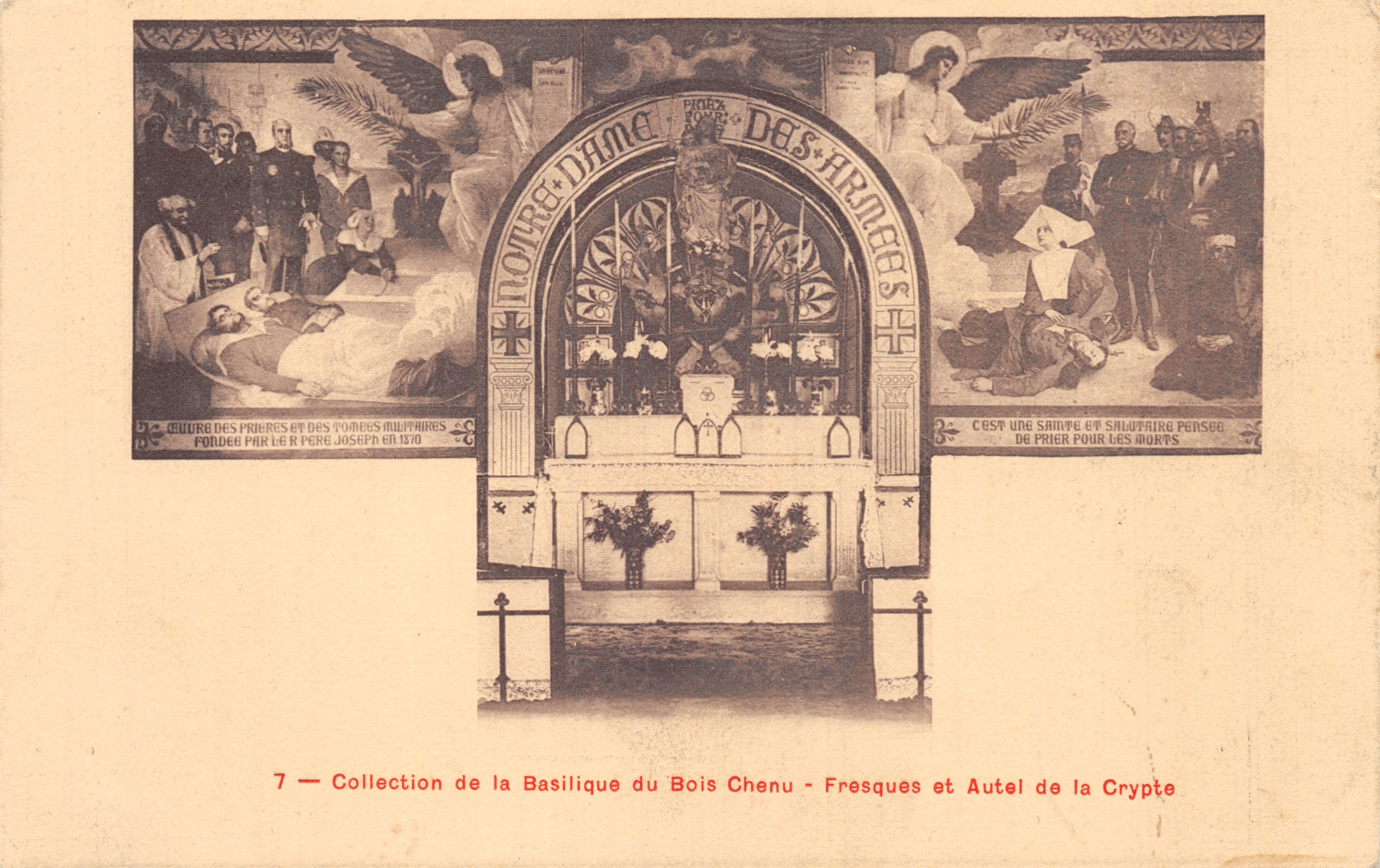 Crypte de la Basilique du Bois-Chenu — Autel et fresques — Collection de la Basilique du Bois-Chenu