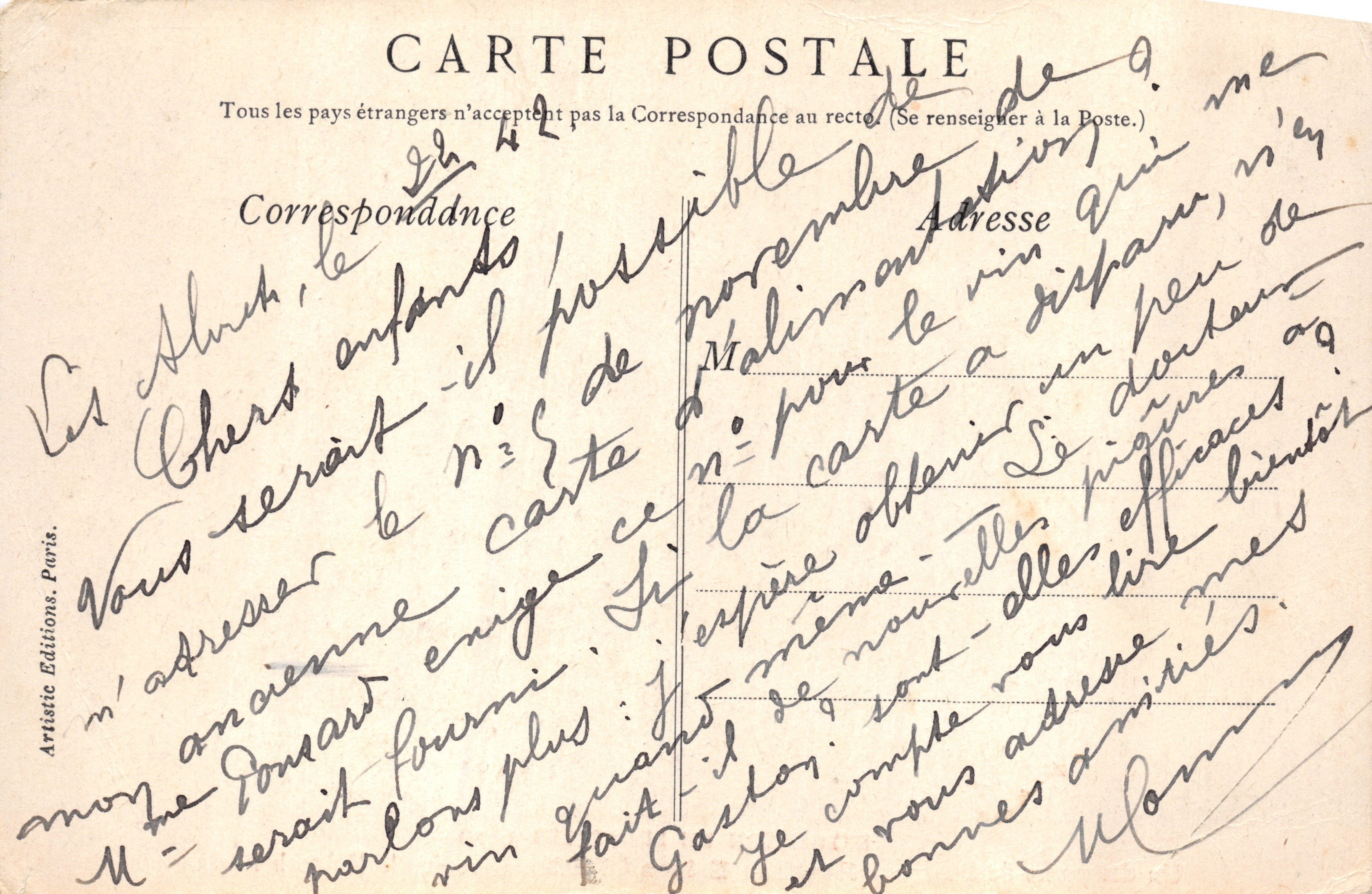 Widok stacji skóry przy ujściu rzeki Koksoak — Wystawa w Brukselii 1910, Revillon Frères — Rewers
