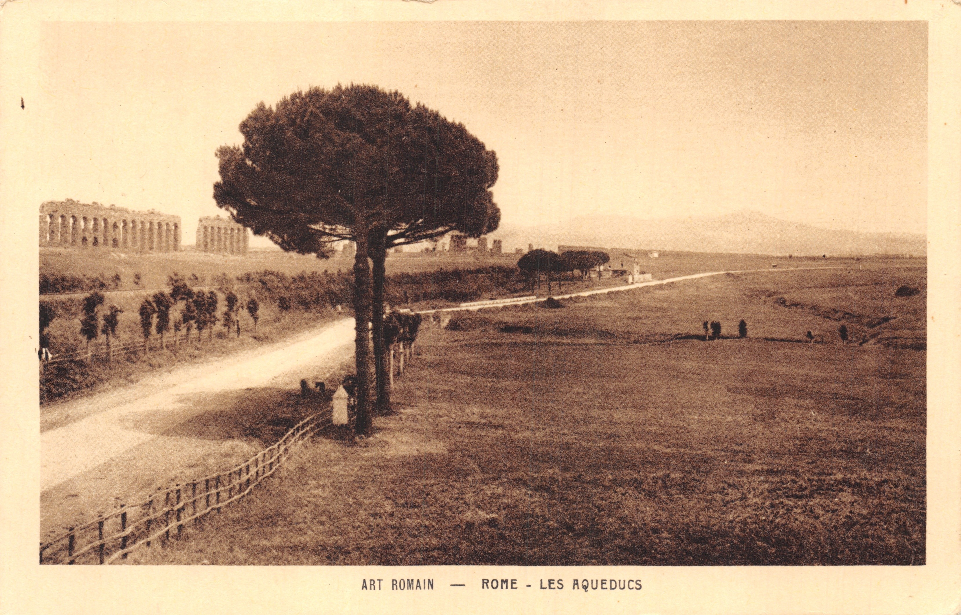 Roma — Los acueductos — Arte romano — editor Braun & Cie, París