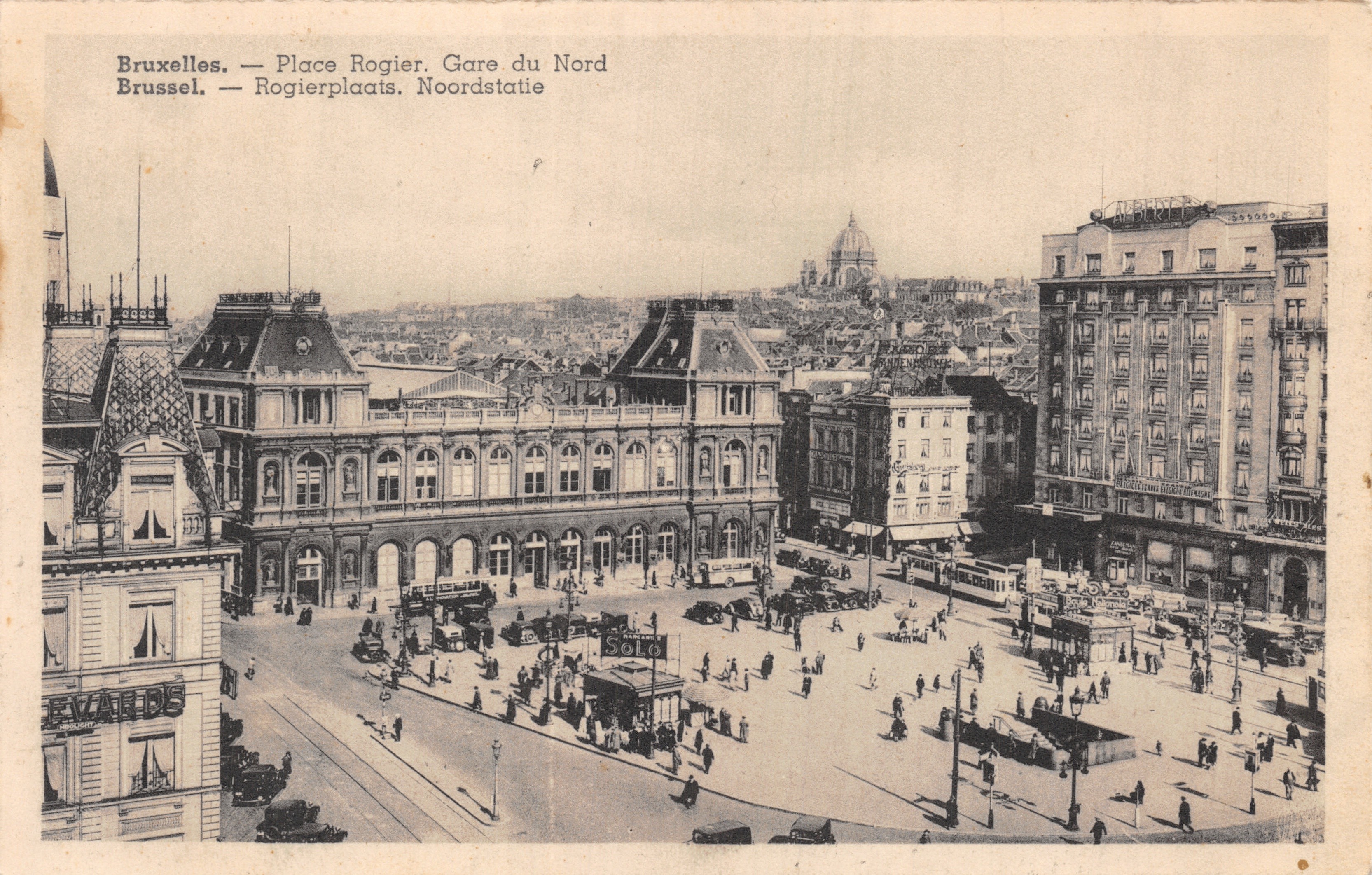 Bruxelles — Place Rogier, Stazione Nord — editore EVAARDS