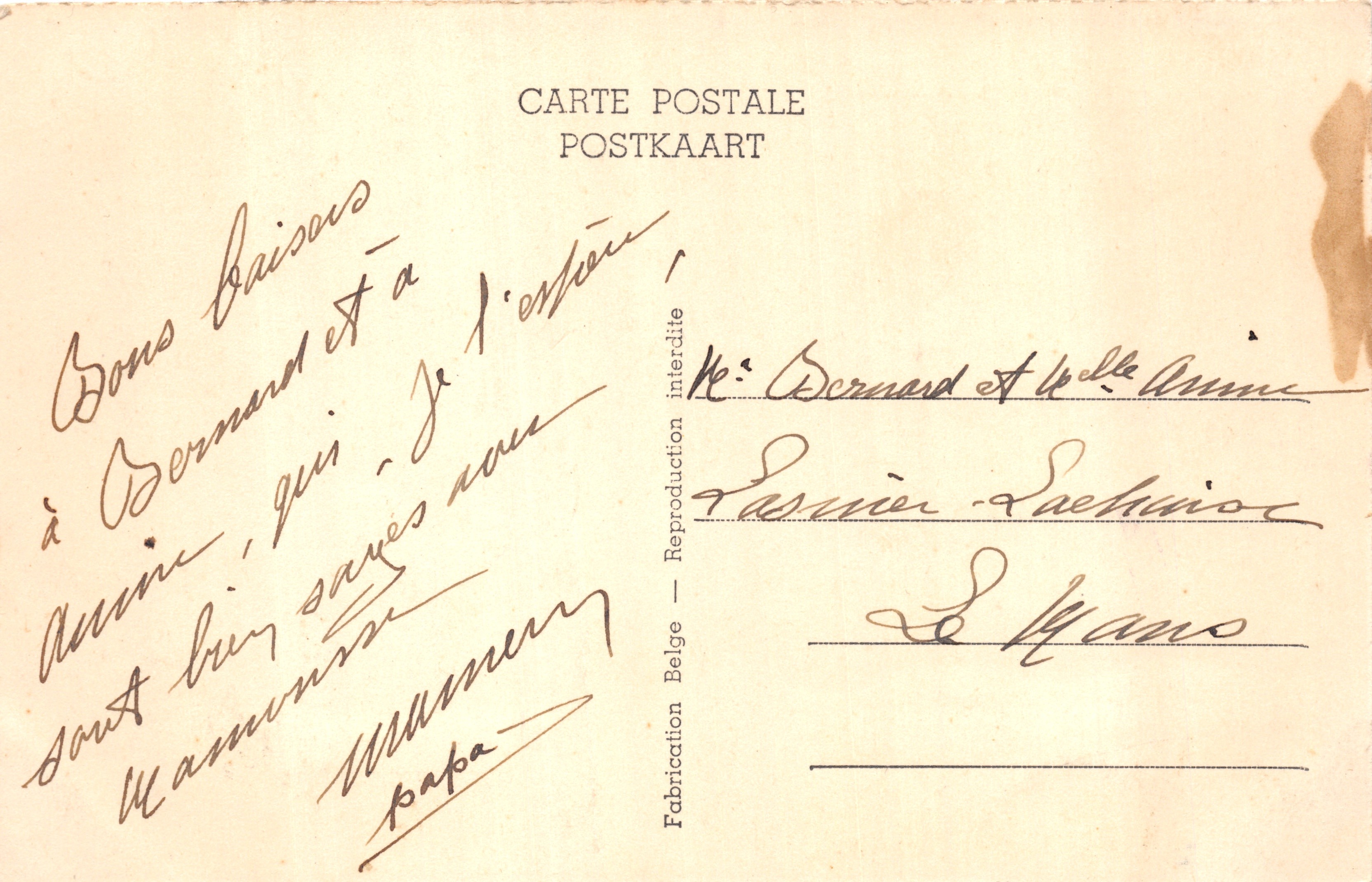 Bruxelles — Place Rogier, Stazione Nord — editore EVAARDS — Verso