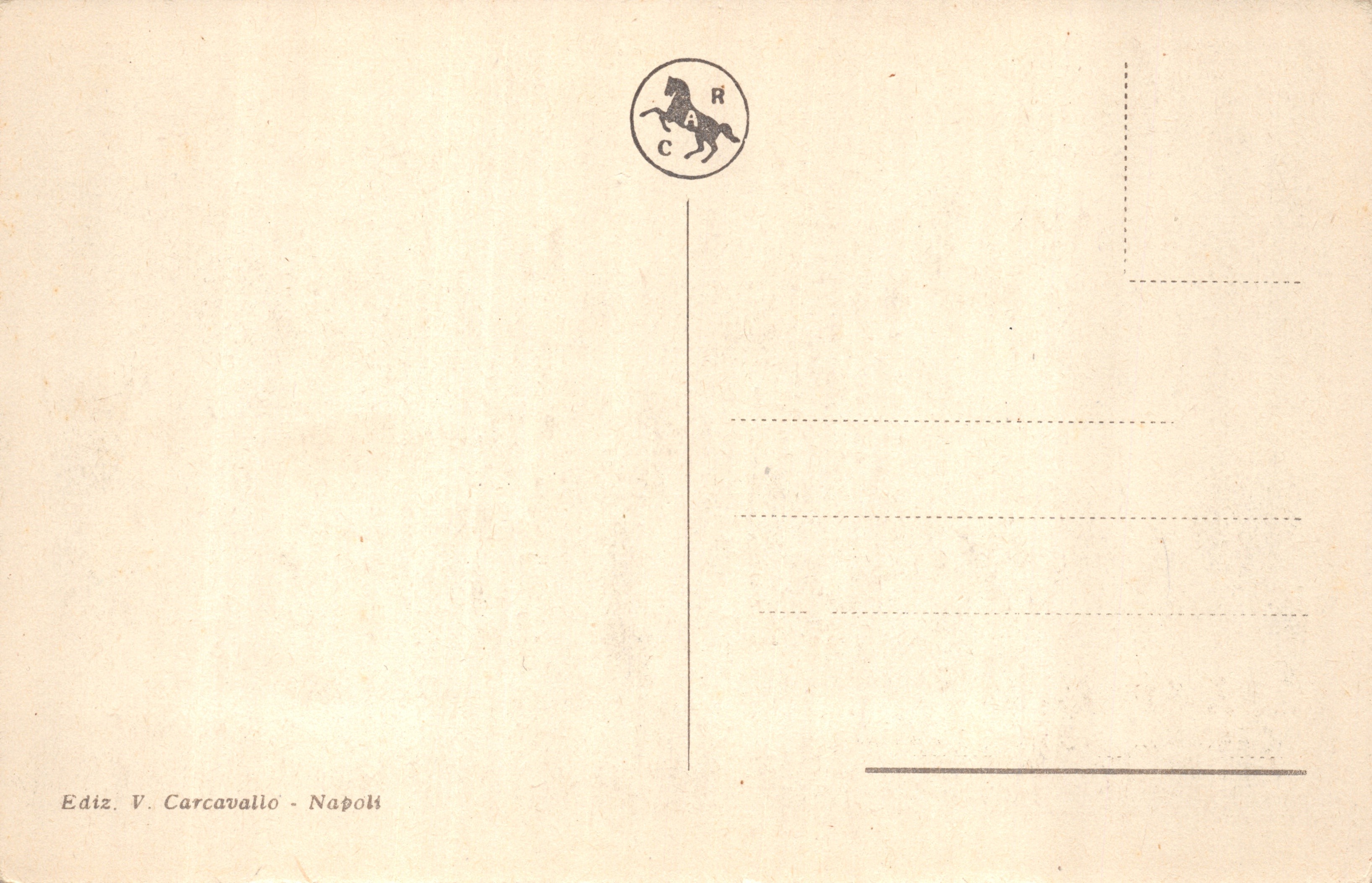 Napoli — Palazzo Donn'Anna, vue du bord de mer — Ediz. V. Carcavallo — Reverso
