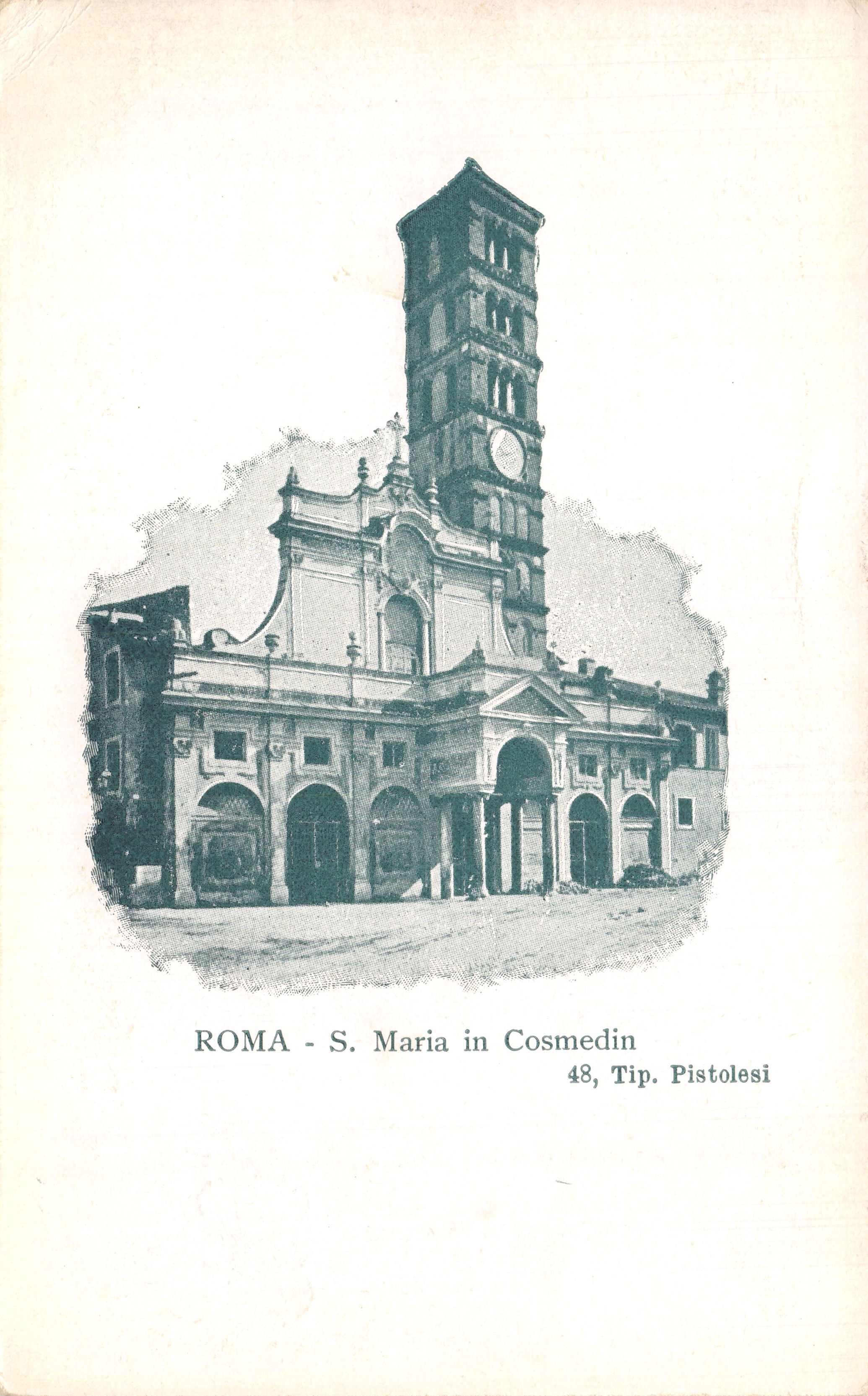 Rome - St. Mary in Cosmedin — publisher Tip. Pistolesi, no. 48