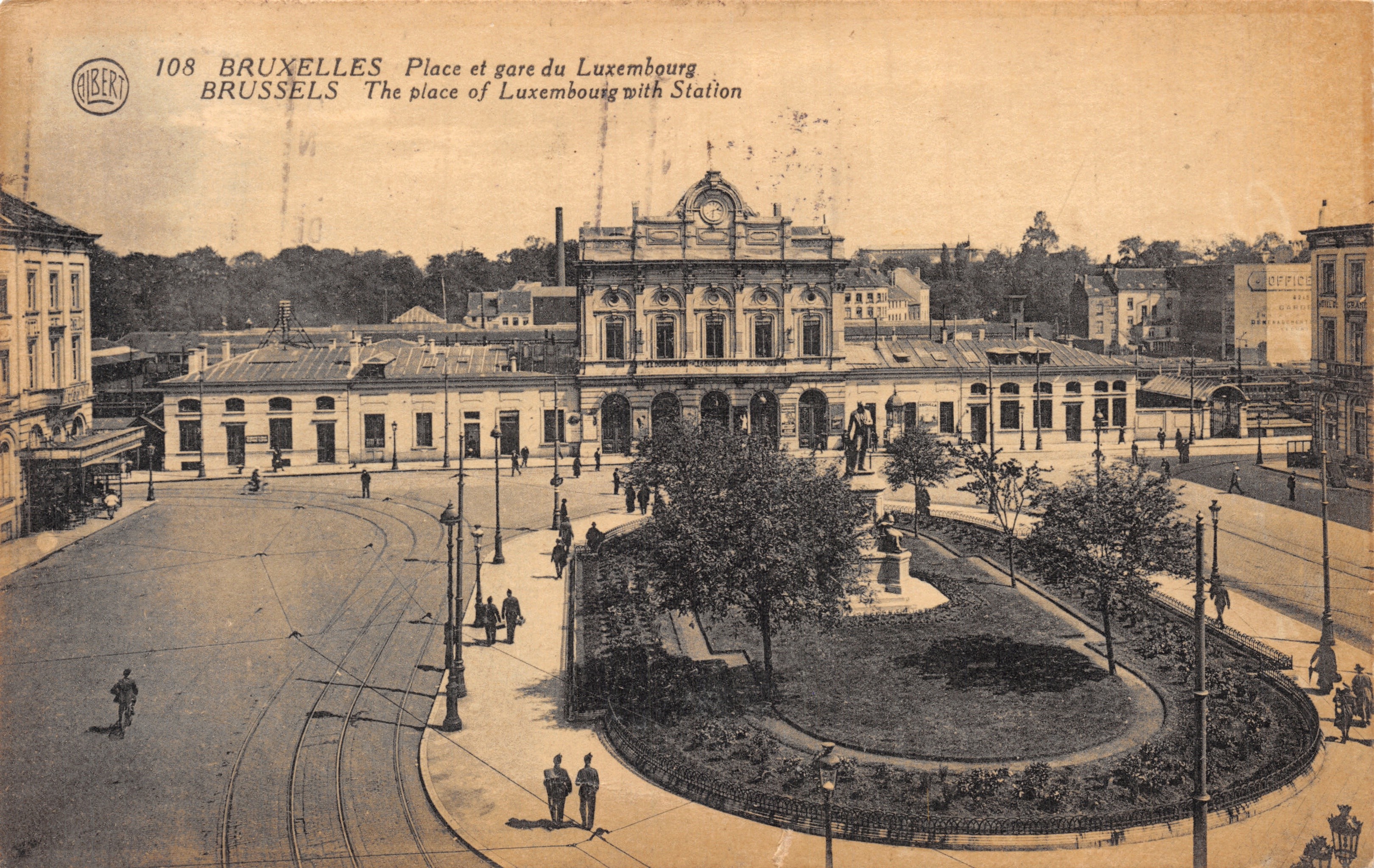 Bruselas - Plaza y estación de Luxembourg — editor Gibert, n.º 108
