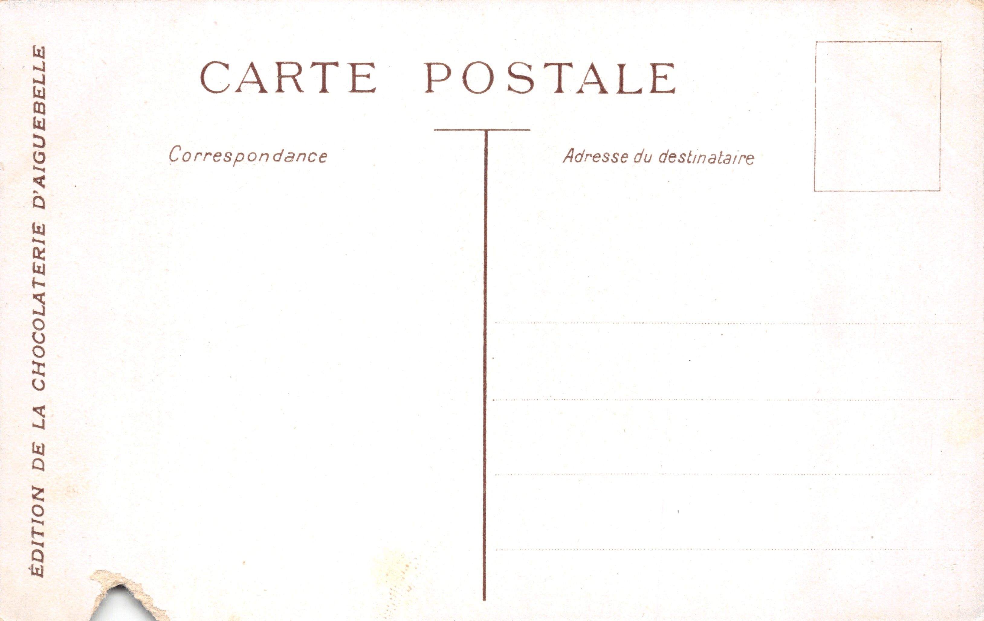 Uitzicht op Locarno — vanaf een bovenverdieping met boogvormige balustrade — uitgever ÉDITION DE LA CHOCOLATERIE D'AIGUEBELLE — Achterkant