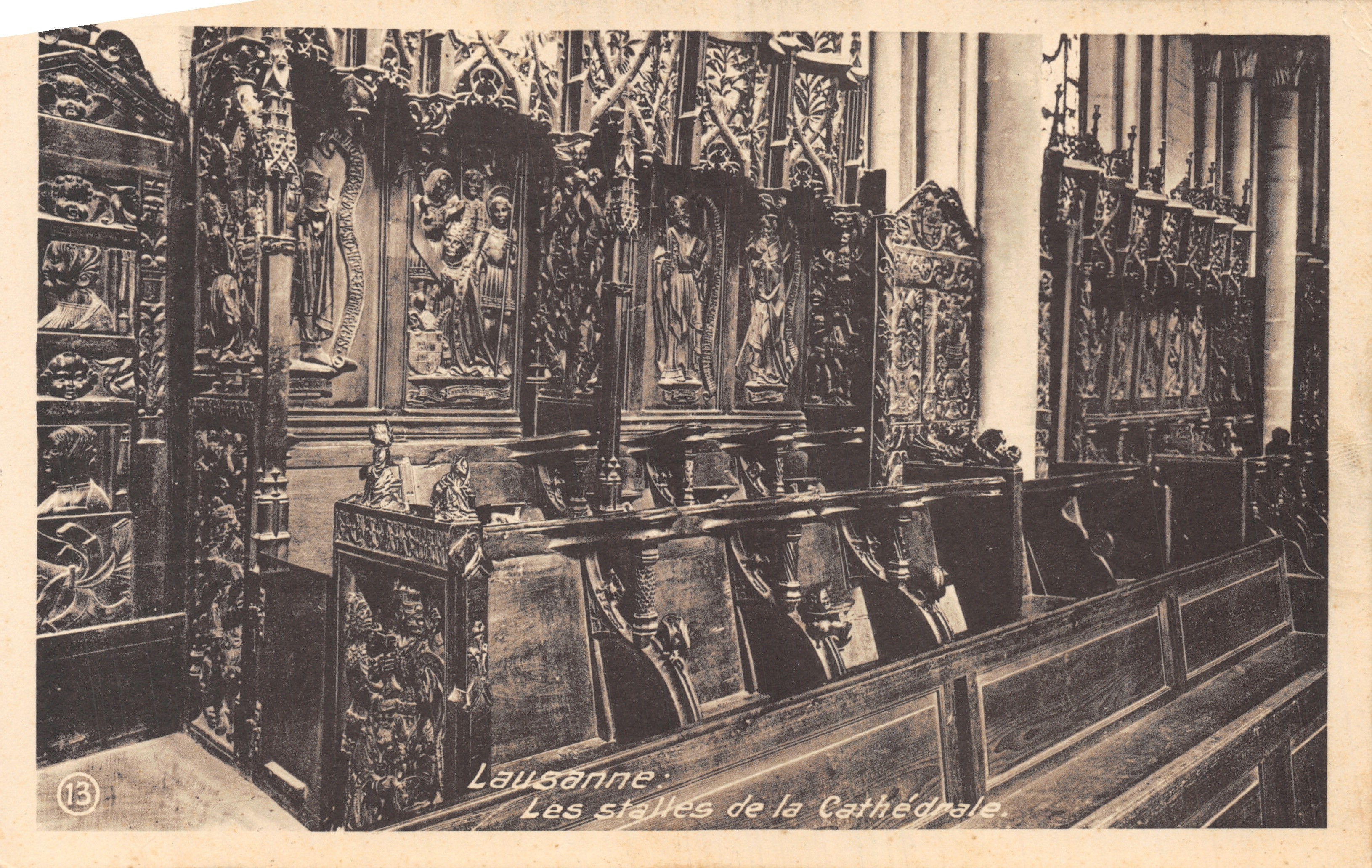 Lausanne — Las bancadas de la Catedral — Edition Franco Phot. C. 4