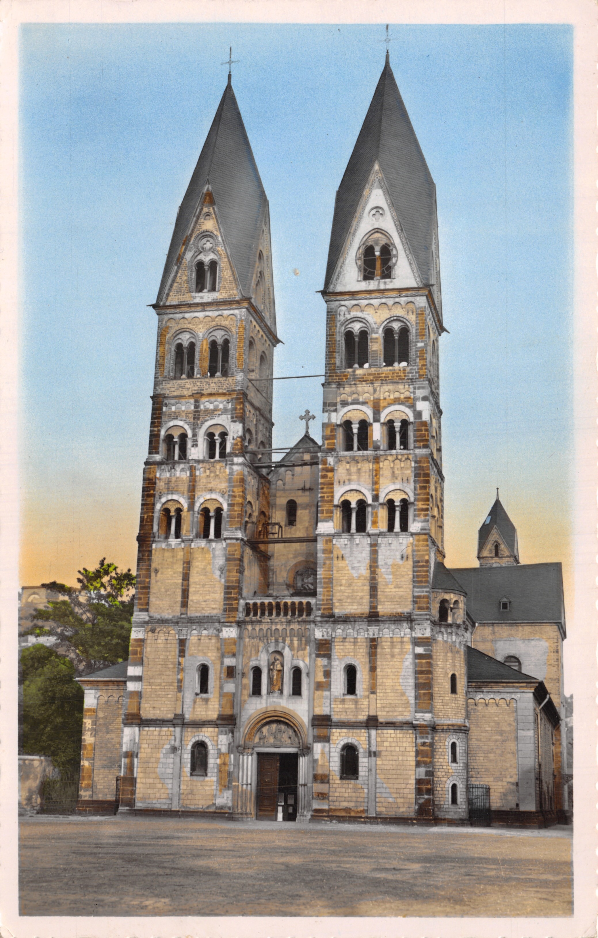 Coblenz — Kerk Saint-Étienne — fotografie naar het leven gemaakt door G. Clérier