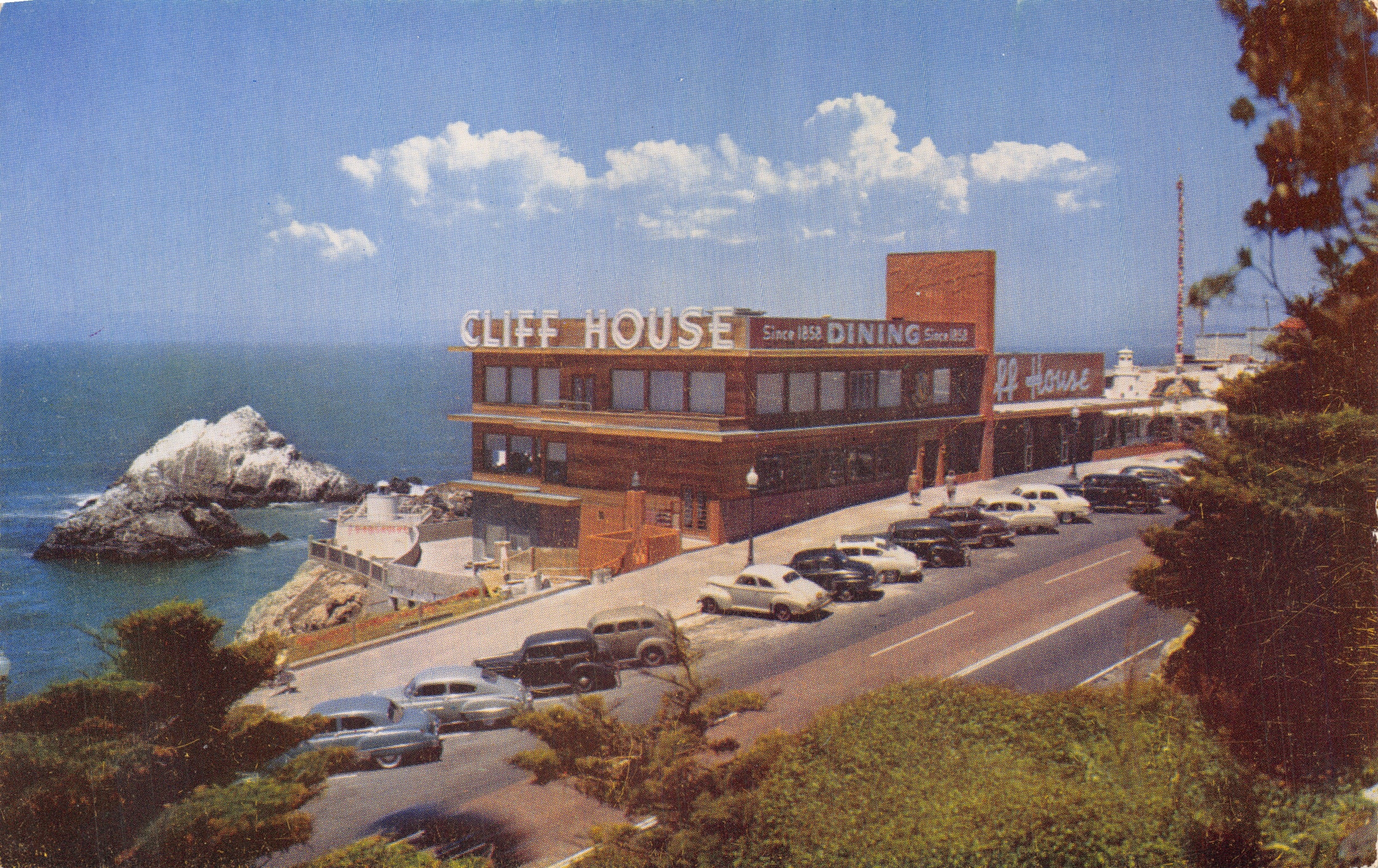 Cliff House — restaurant et centre touristique — éditeur Mike Roberts's Color Card, n° C492