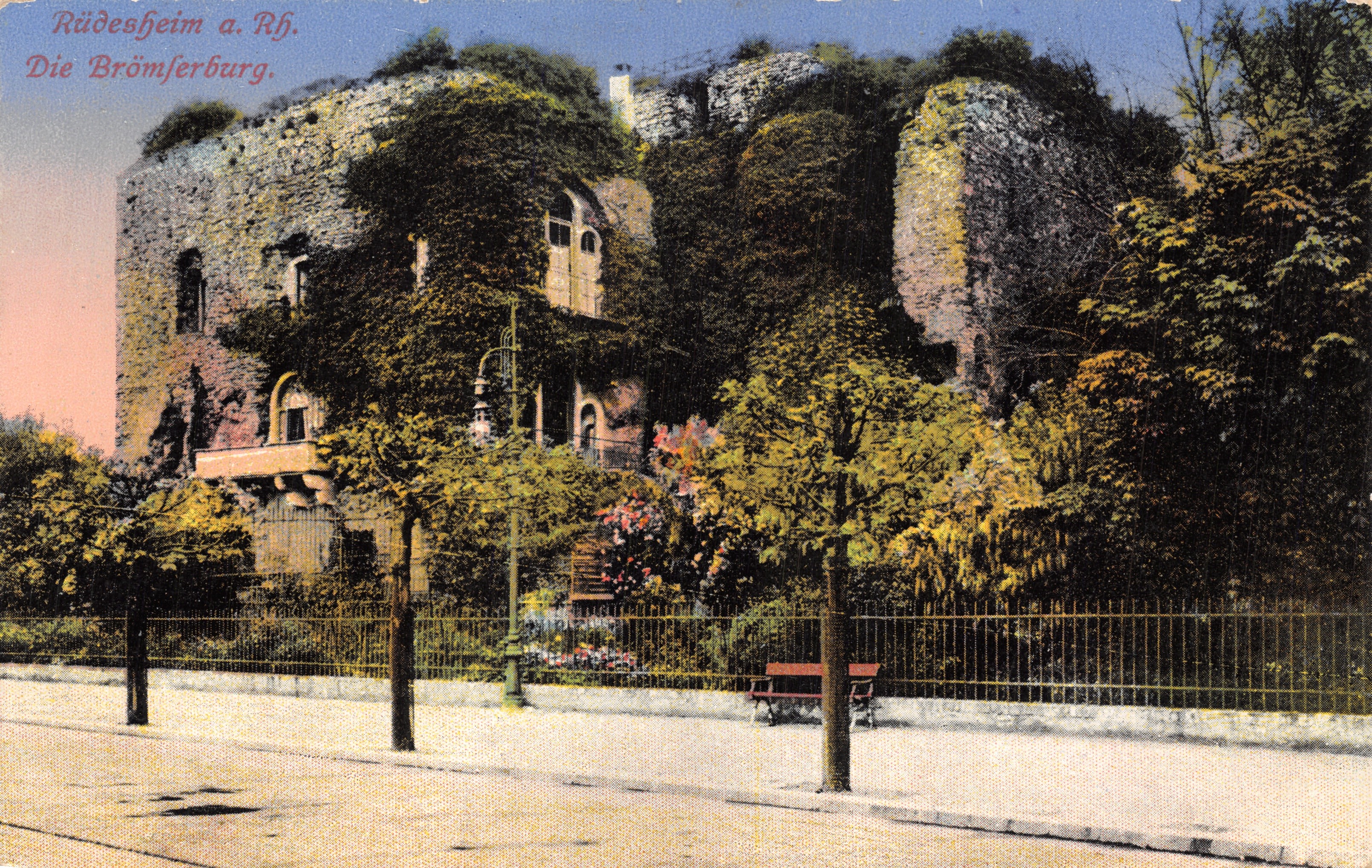 Rädesheim a. Rh. — Ruines de la Brömserburg — éditeur Karl Fischer, n° 39