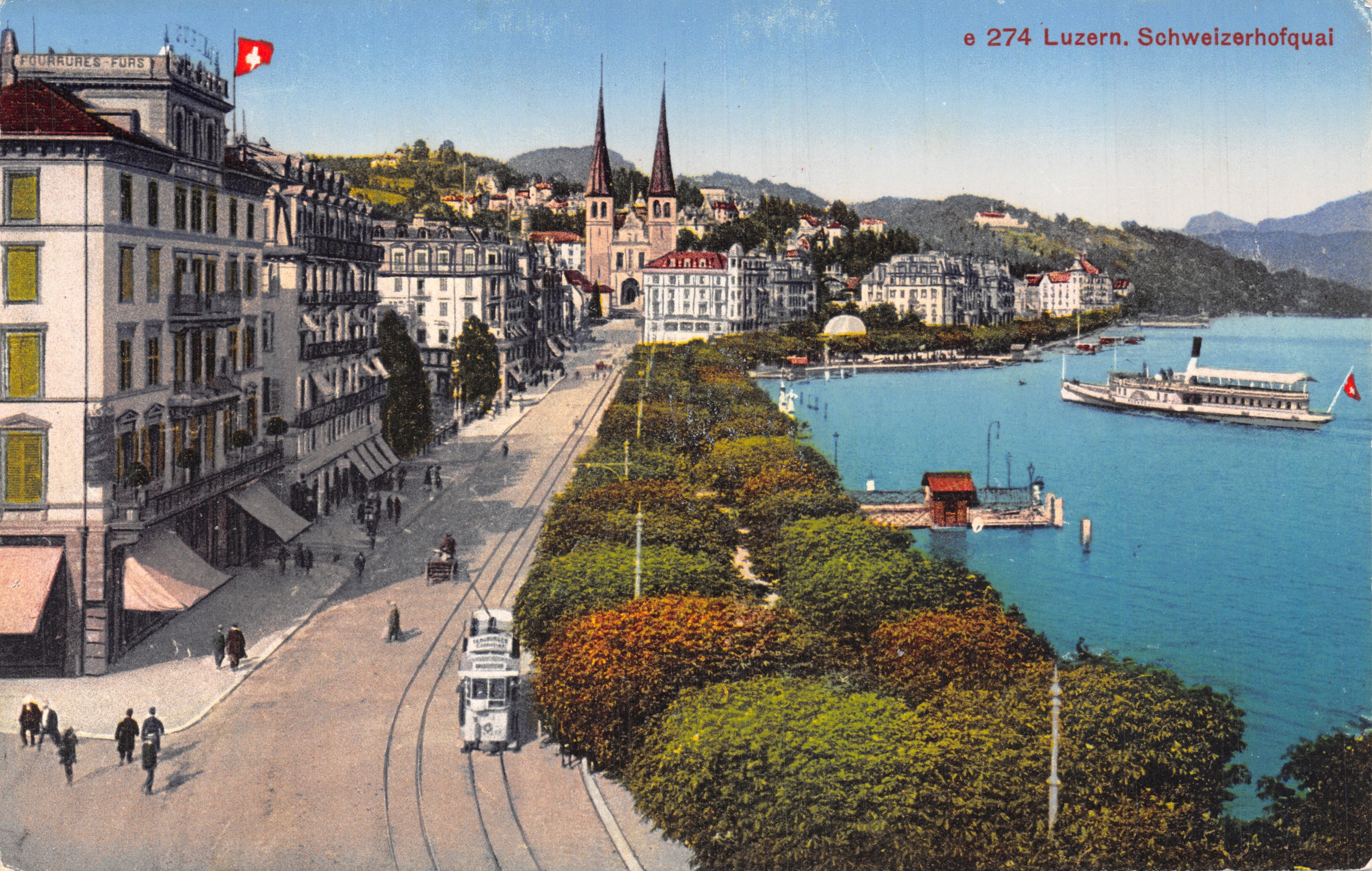 Luzern — Schweizerhofquai — éditeur FOURNÈRES-FURS, n° 274