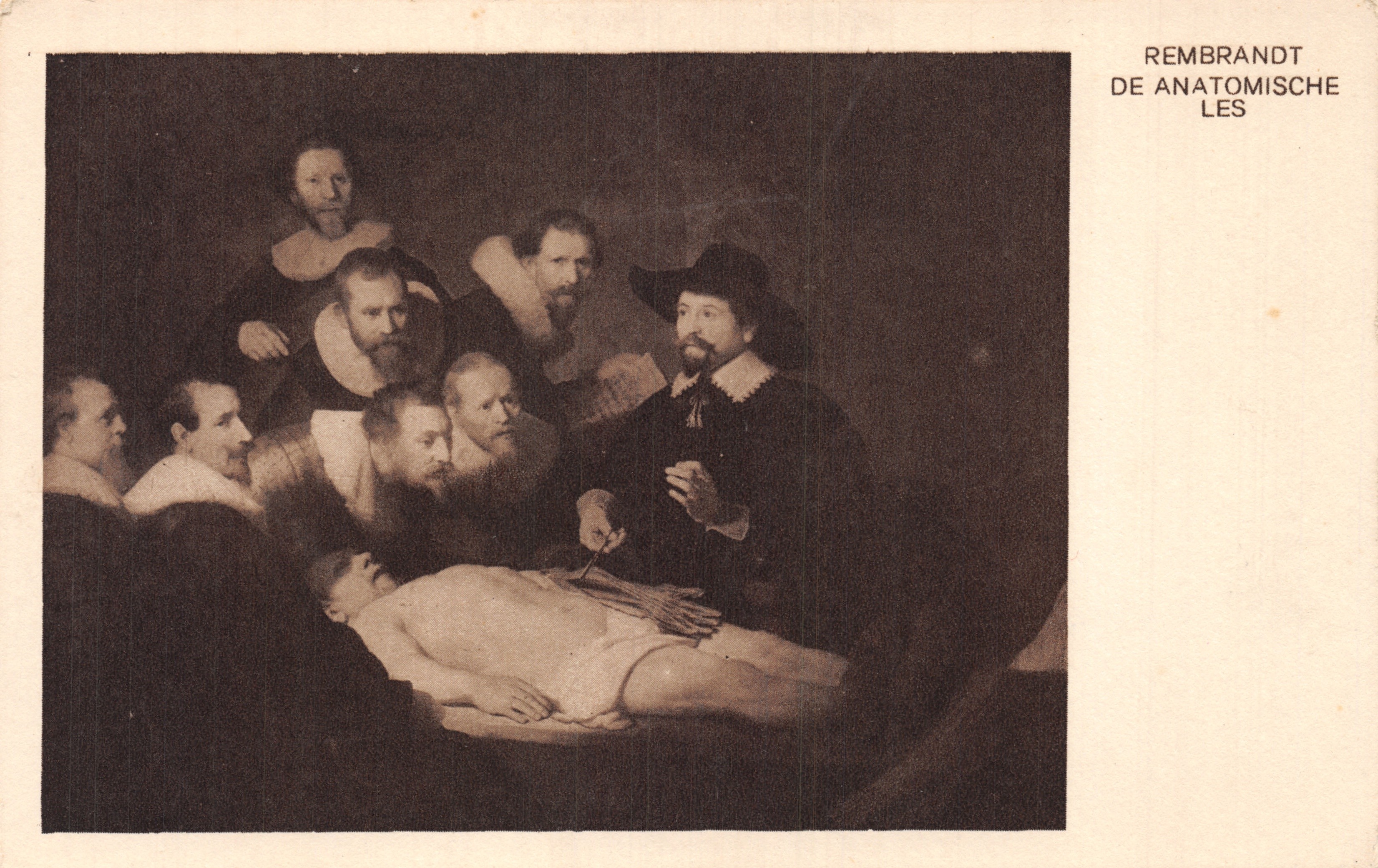 Anatomy — dissection scene — publisher Weenen & Snel, Den Haag, no. 23-9495-1