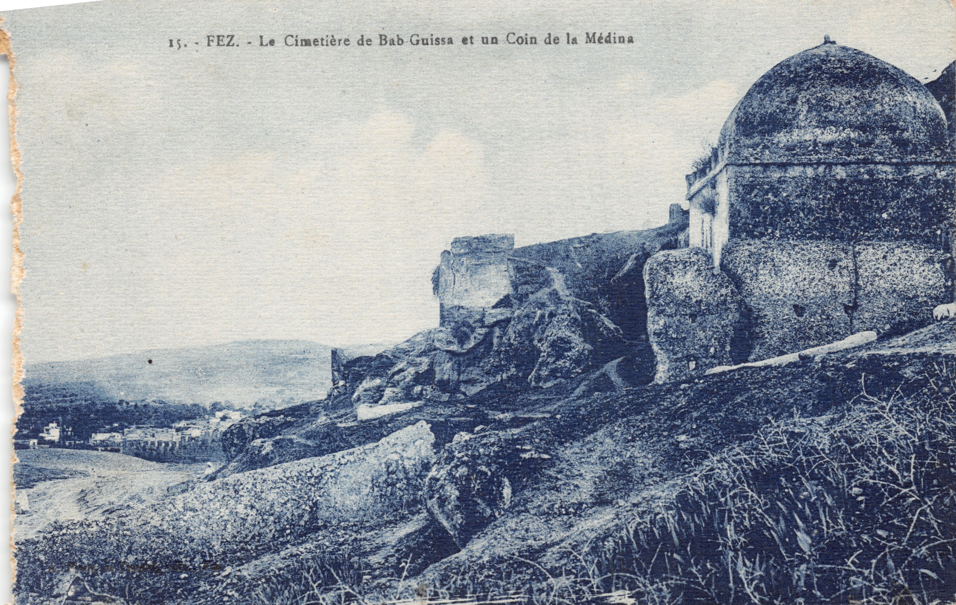 Fès - Der Friedhof Bab-Guissa und ein Teil der Medina — Verleger nicht sichtbar, Nr. 15