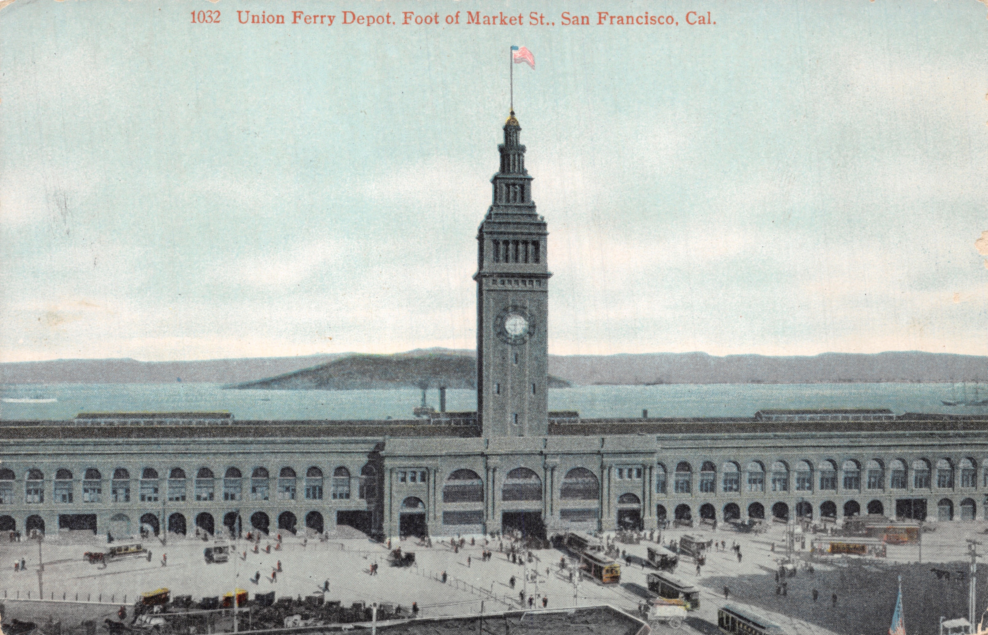 Union Ferry Depot — Foot of Market St. — publisher BRITTON & REY, no. 1032