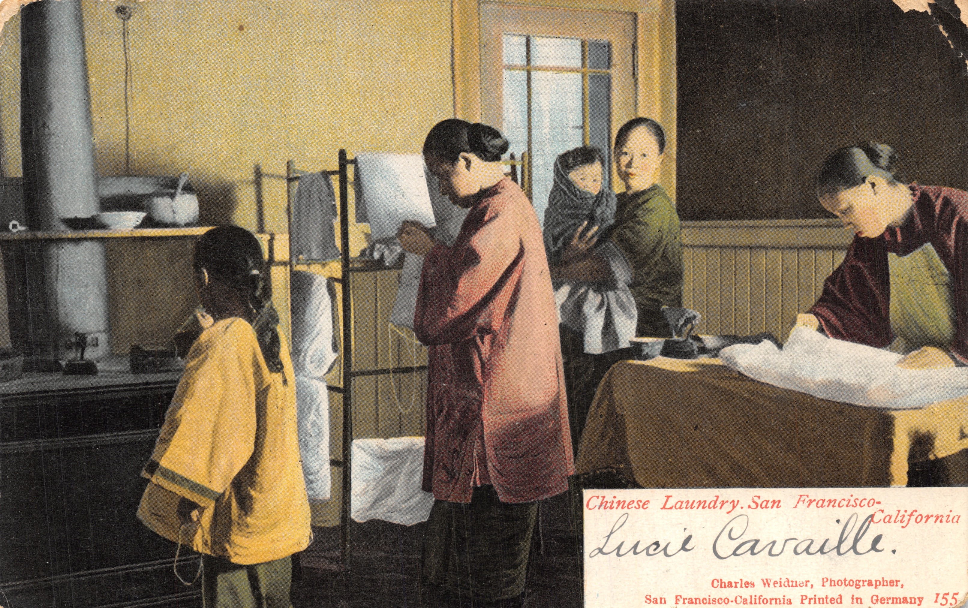 Chineuse à San Francisco — Salle de lavage — éditeur Lucie Cavaille, n°155 Chine