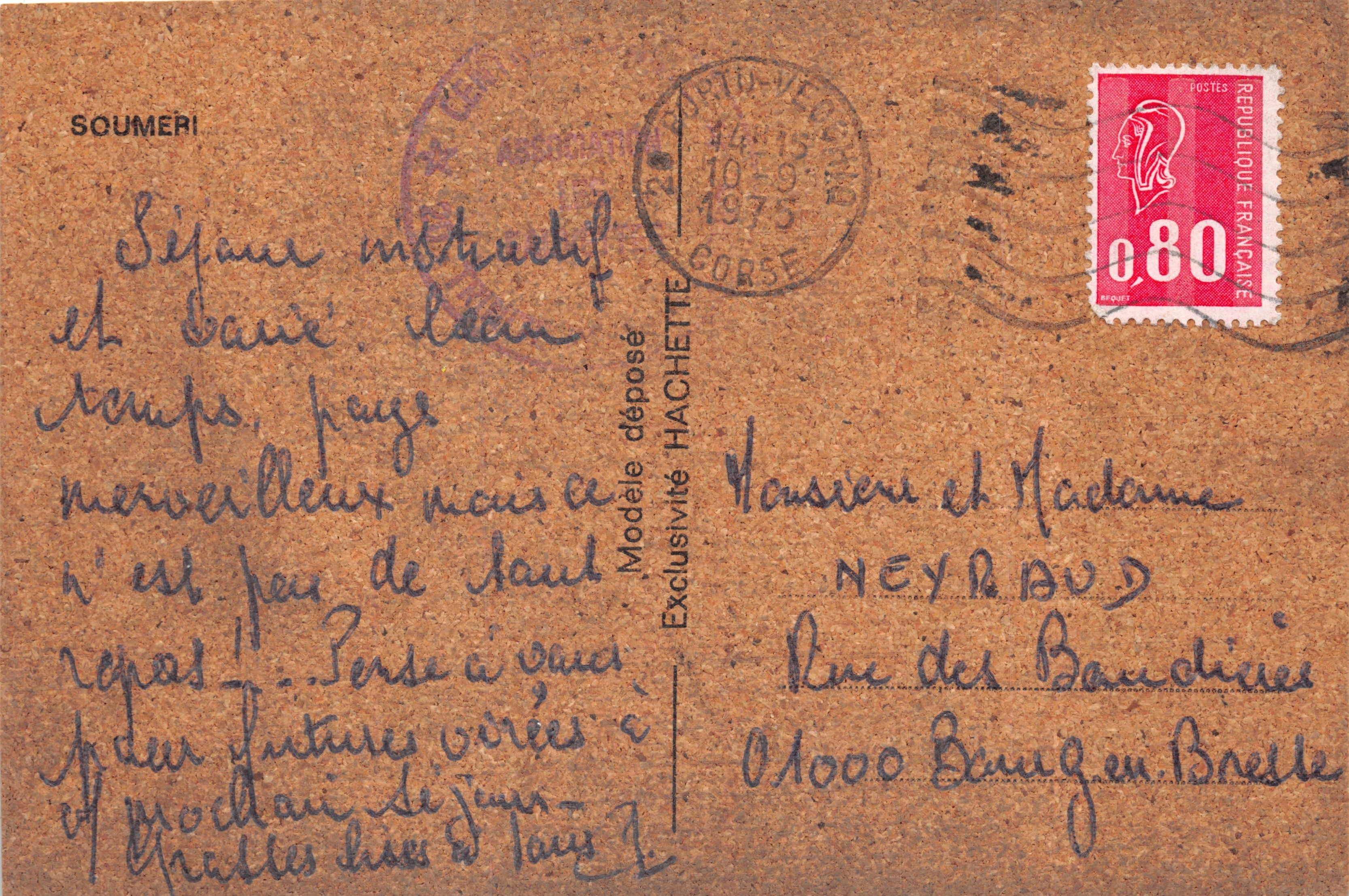 Deux ânes — illustration gravée — éditeur HACHETTE — Verso