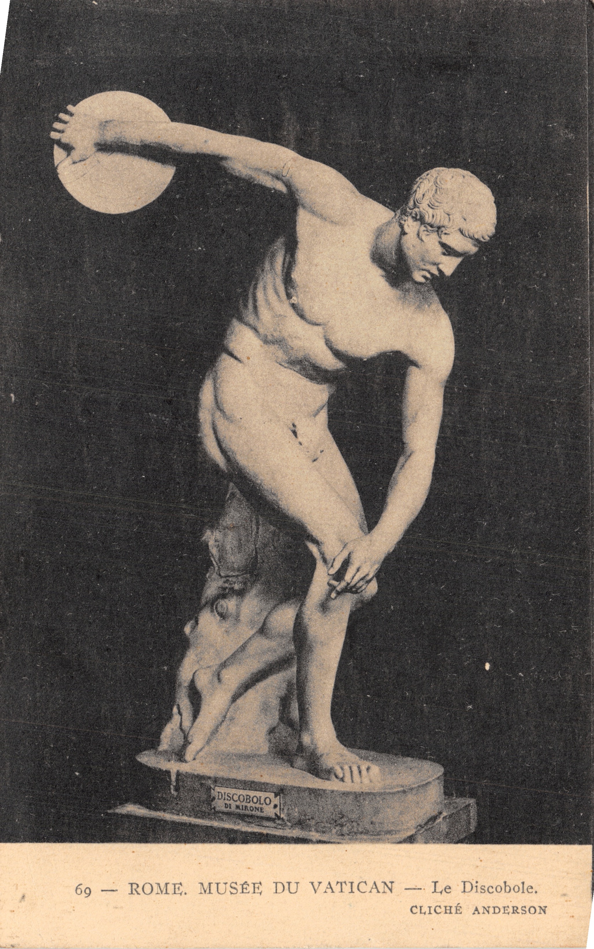 Rome - Musée du Vatican — Le Discobole de Mirone — Cliché Anderson