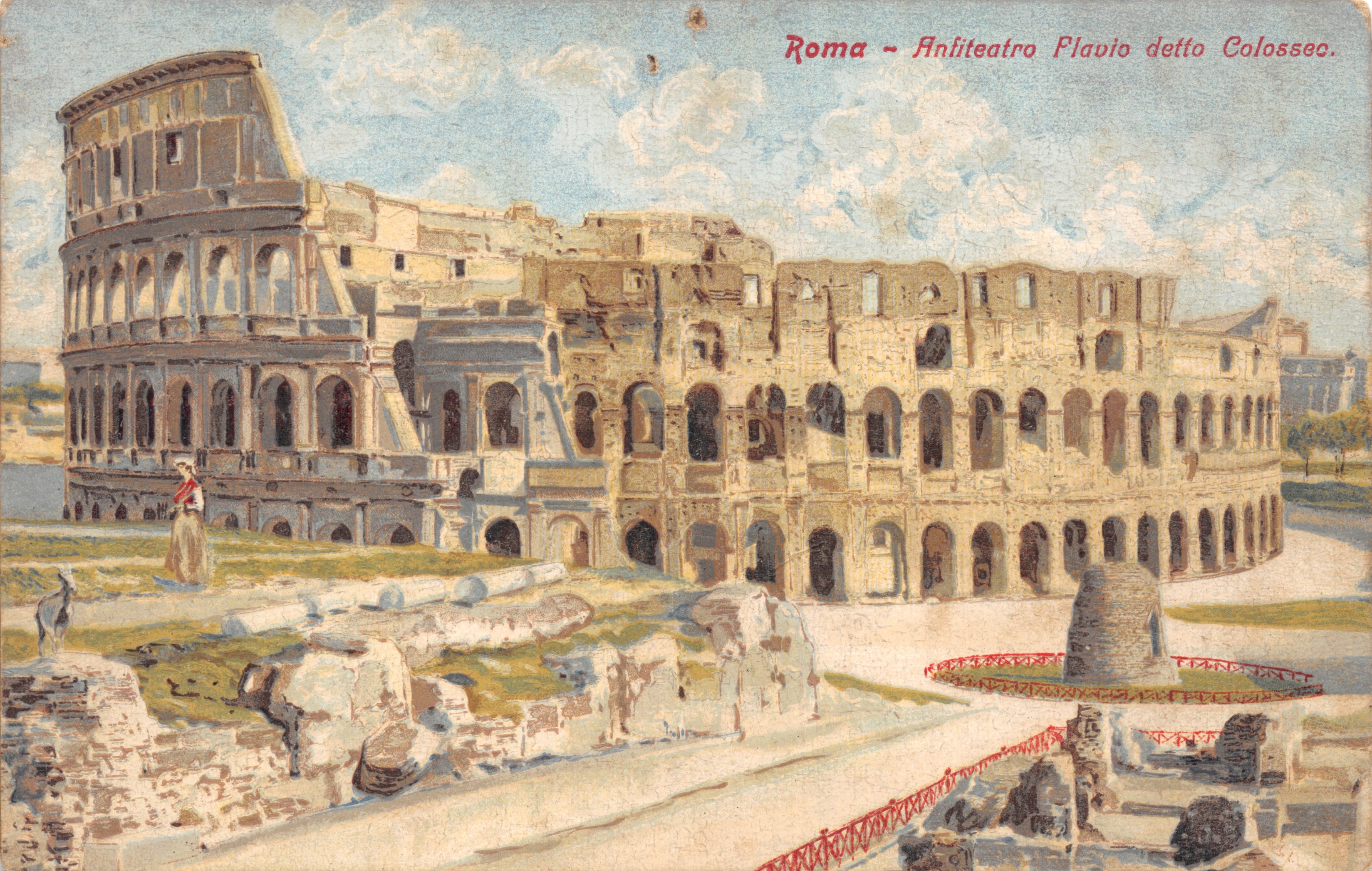 Roma — Anfiteatro Flavio detto Colosseo. — Editore: Union Postale Universelle, n. 1832-4