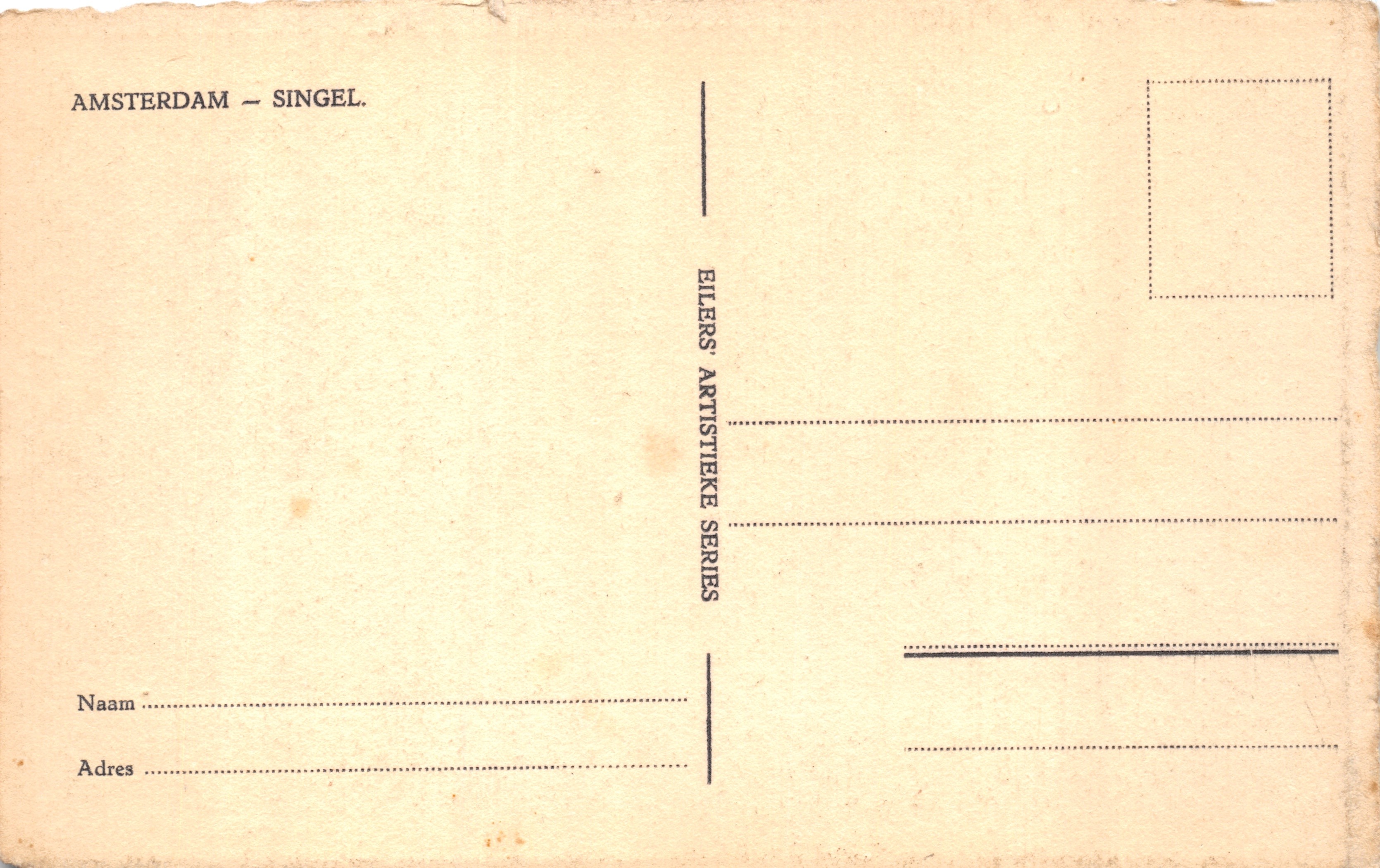Singel in inverno — scena urbana innevata — Bern F. Eilers — Verso