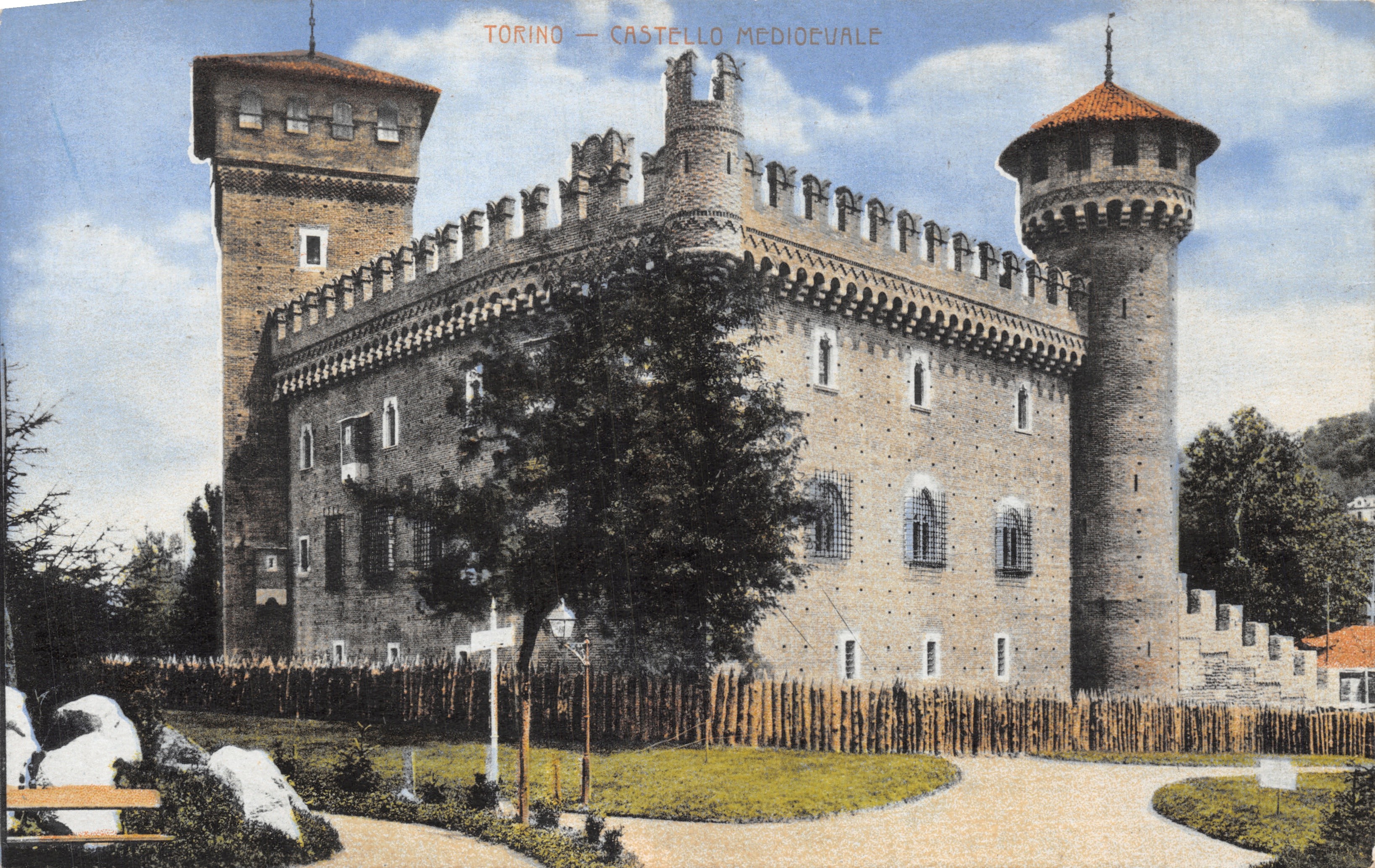Torino — Castello Medioevale — éditeur Atelier H. Suggenheim & Cie, Zörich, n° 14390
