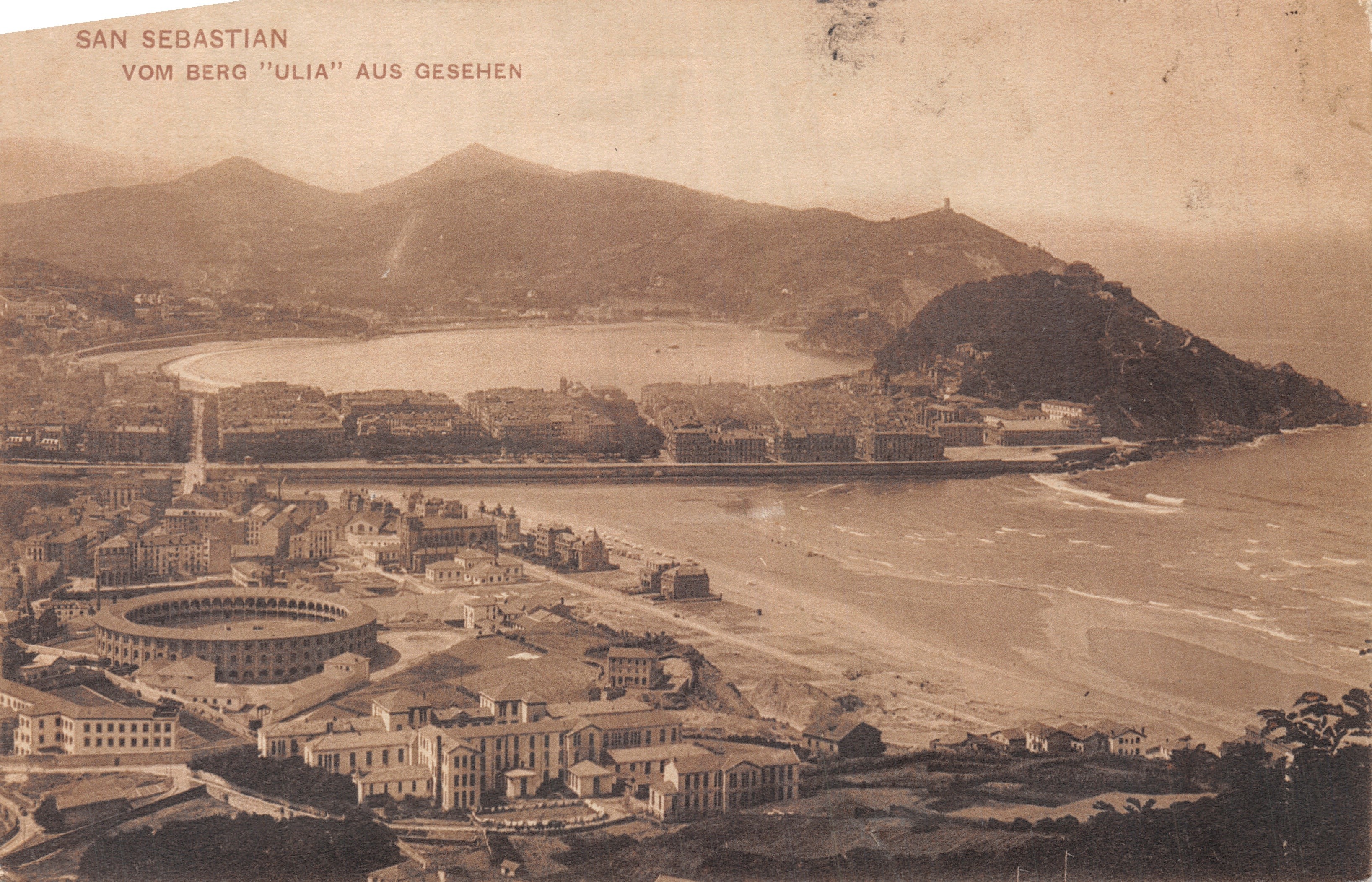 San Sebastián — vista da Mount Uria — IMPRESO