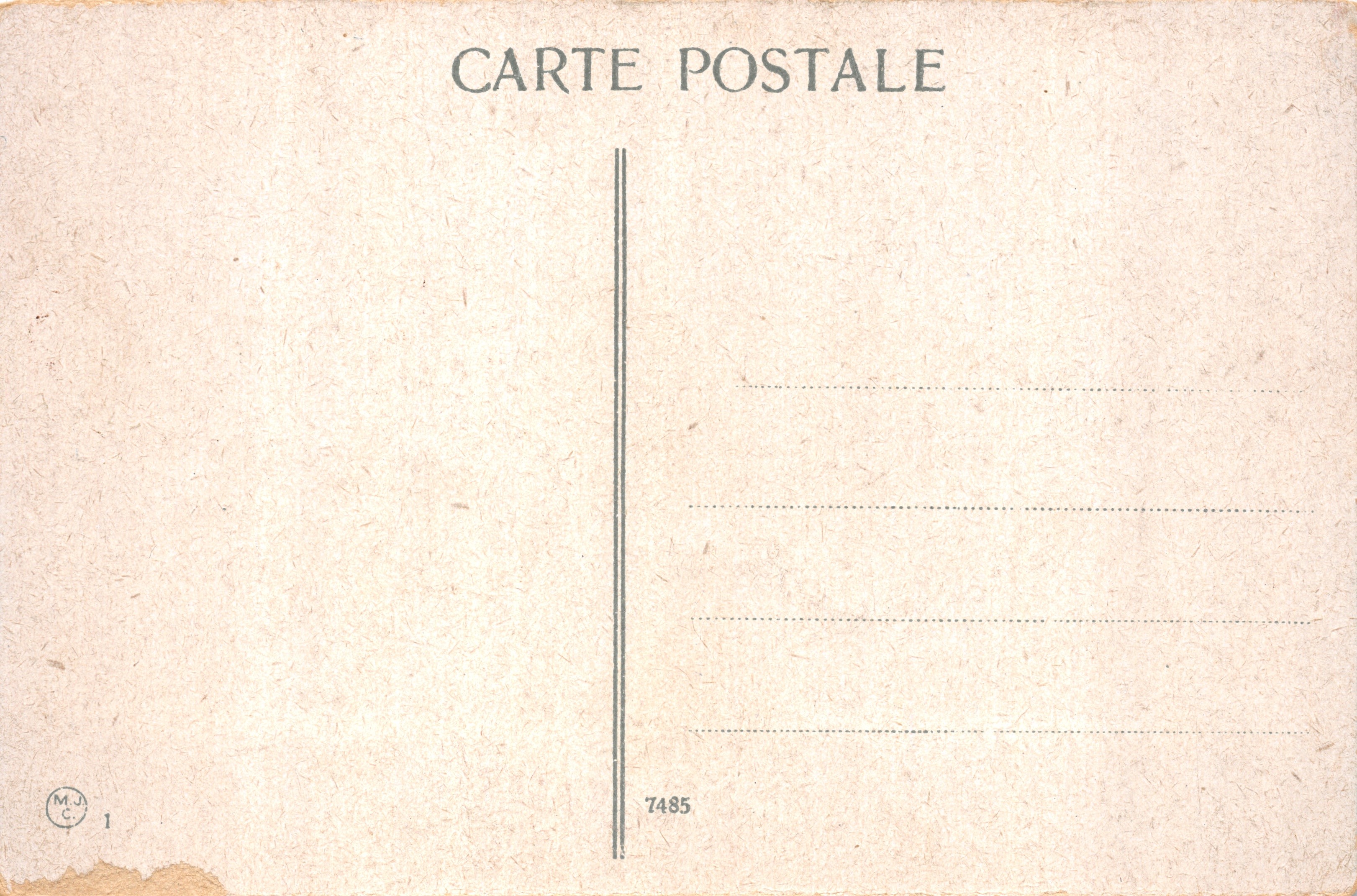 Costantinopoli — Palazzo Dolma-Baghtché — editore M.J.C. n°7485 — Verso
