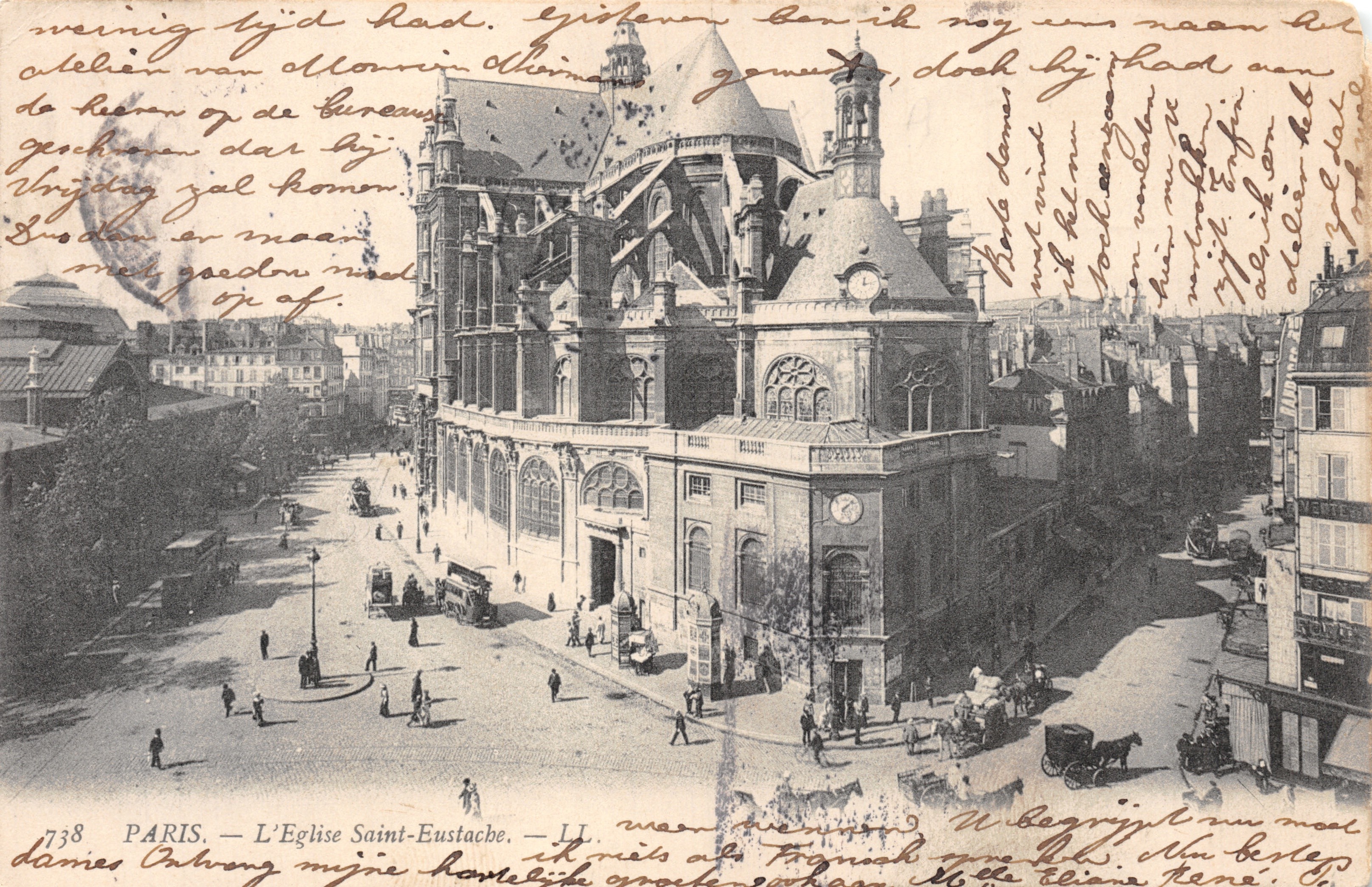 Paryż — Katedra św. Eustachy — wydawca LL, nr 738