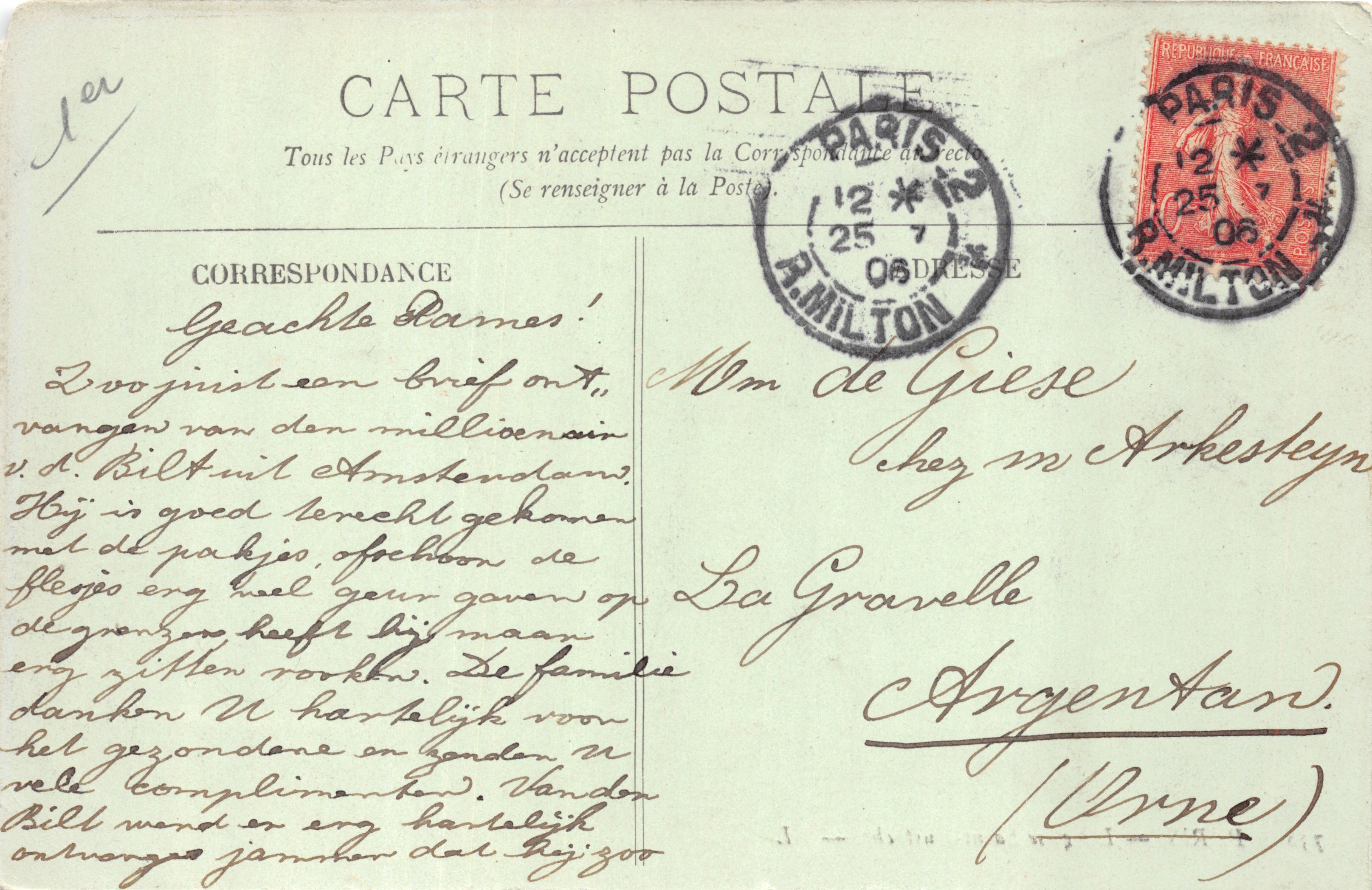 Paryż — Katedra św. Eustachy — wydawca LL, nr 738 — Rewers