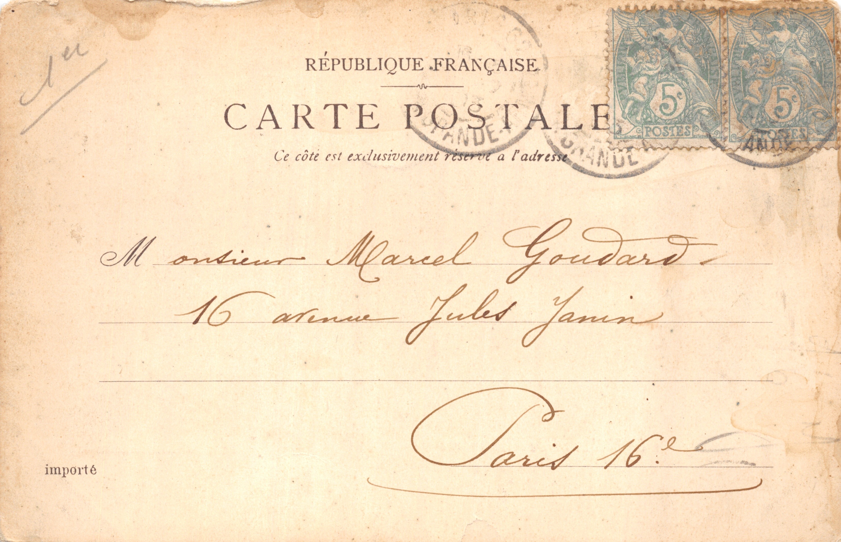 Conciergerie y Tribunal de Comercio — vista de la Senna y del puente — editor P. S. & D. Érba, n.º 215 — Reverso