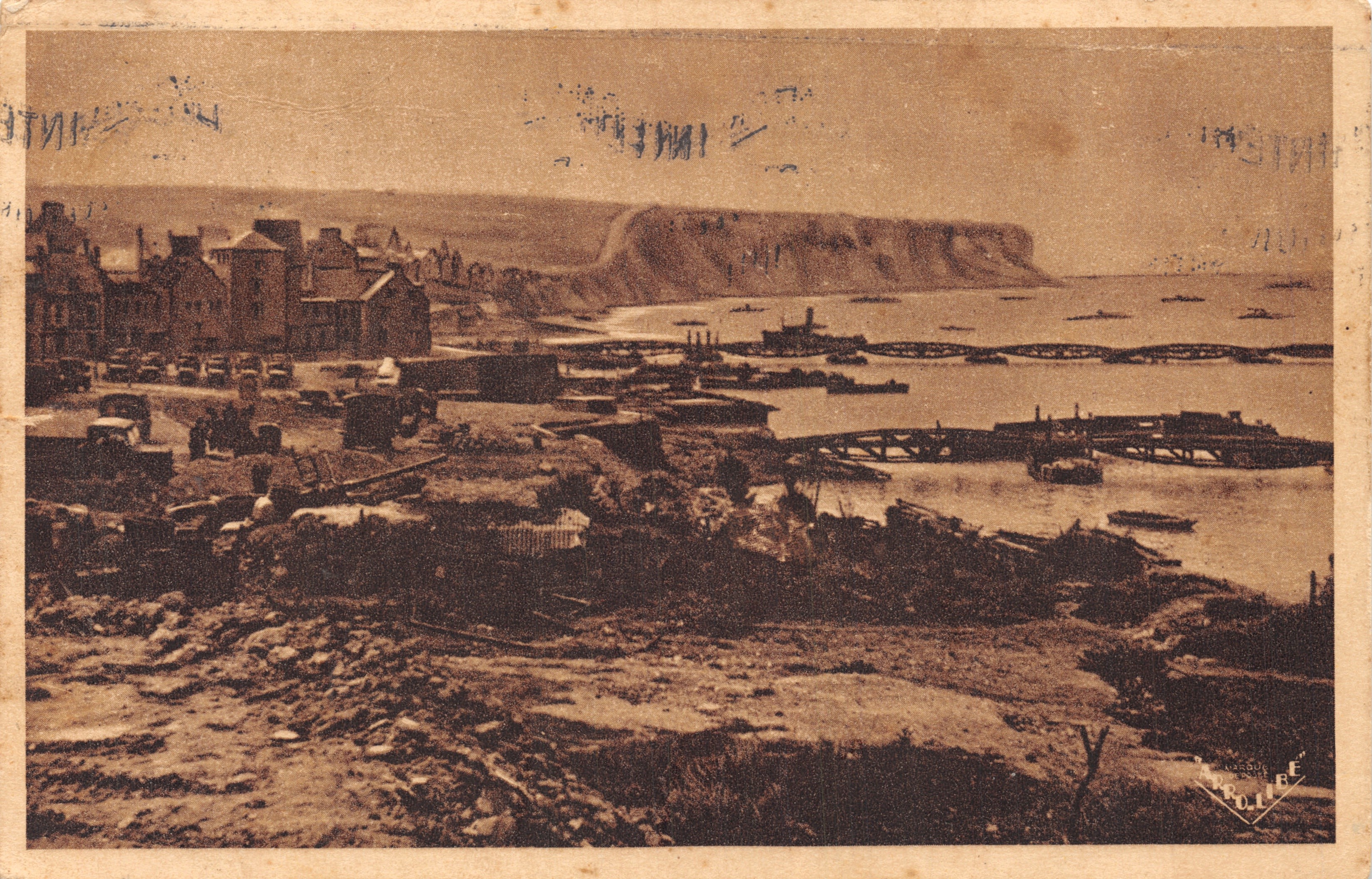 Arromanches-les-Bains — Uitzicht op de landingsdammen (Les Tourelles) — Edition Photo Chevrot, n°115
