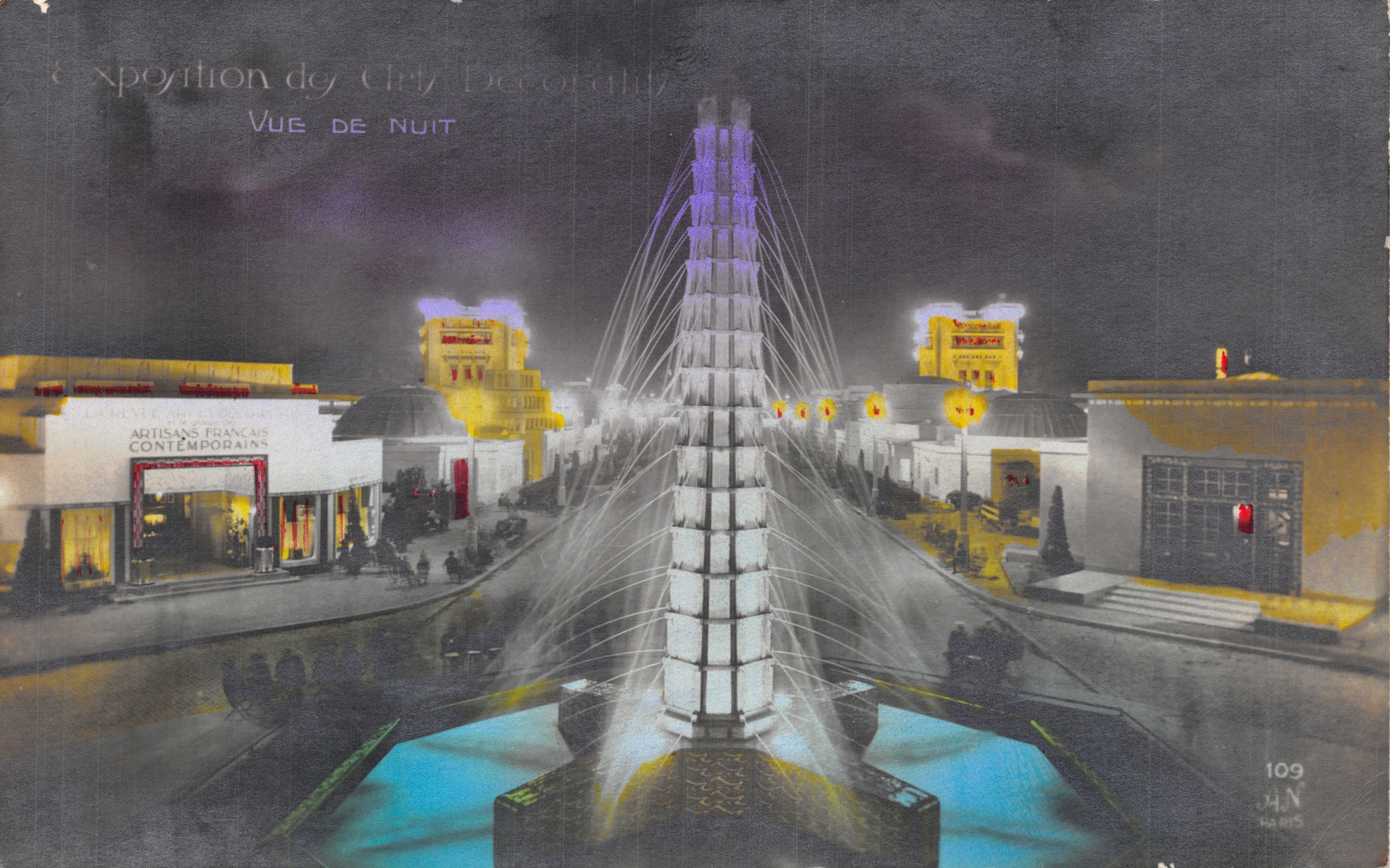 Exposition de l'Art Décoratif — Vue de nuit — J.A.N. Paris n°109