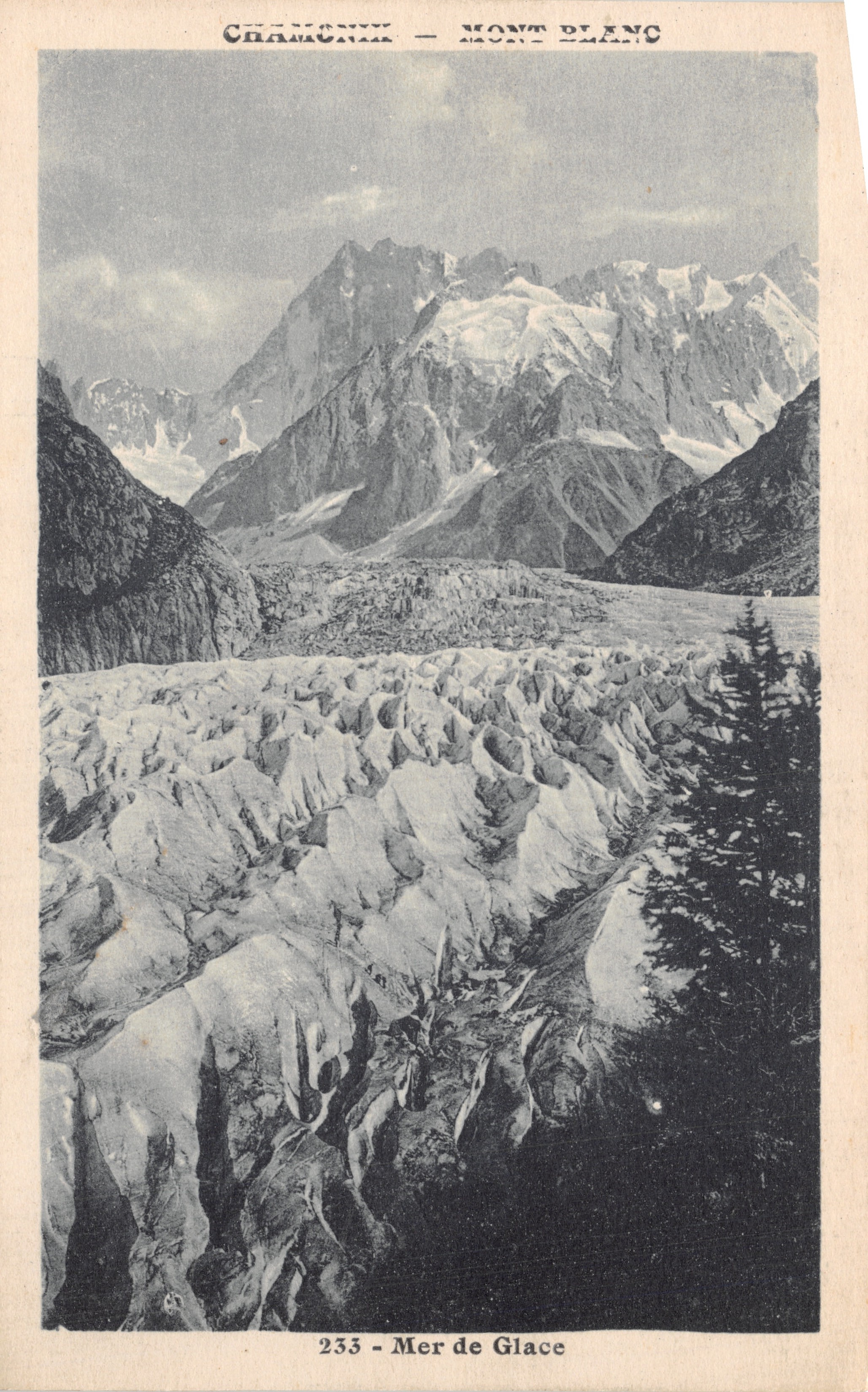 Chamonix — Mont Blanc — Mer de Glace — editor Aug. Couttet, n.º 233
