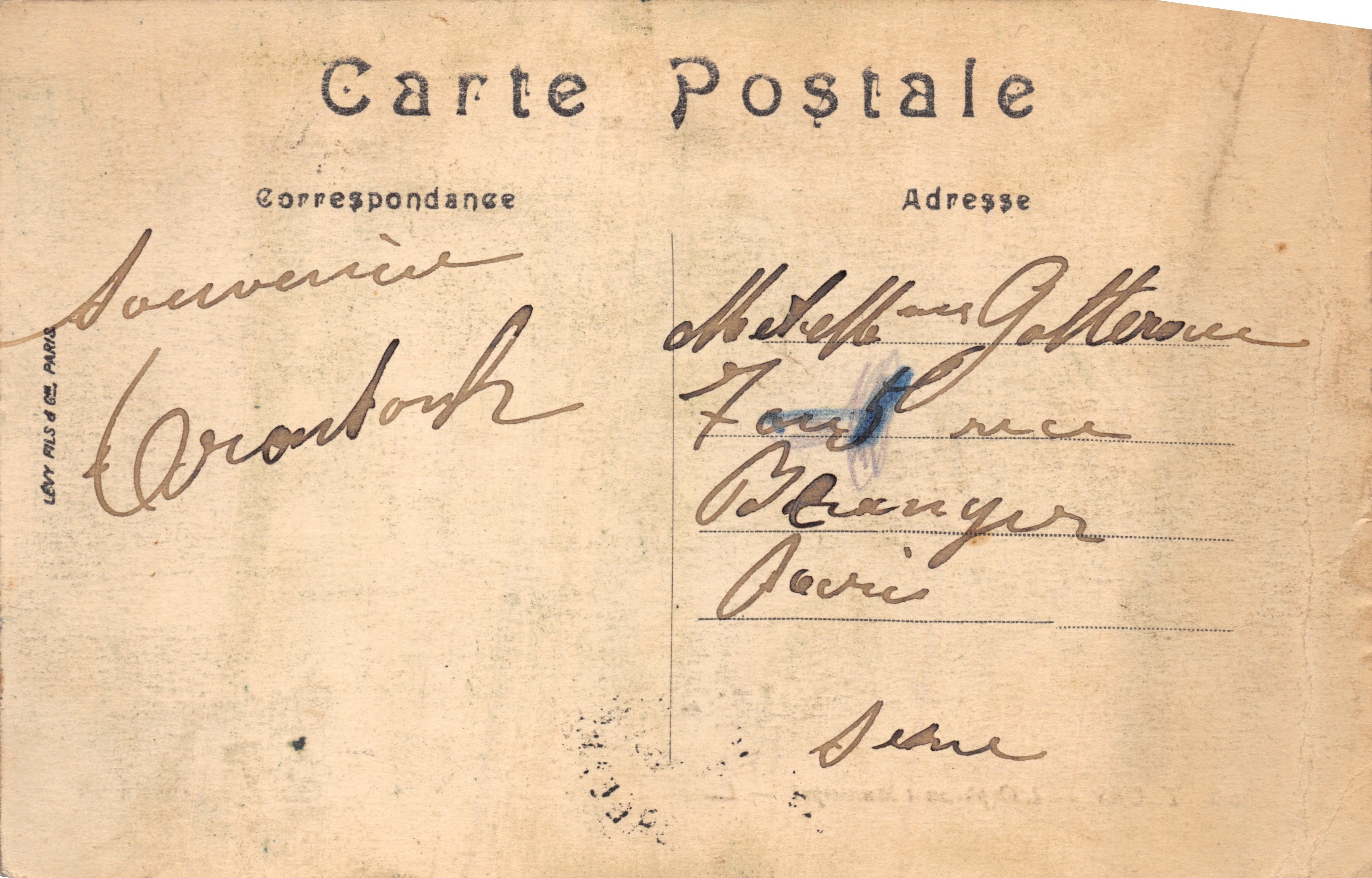 Tours — El Orfanato Municipal — editor LL. n°68 — Reverso