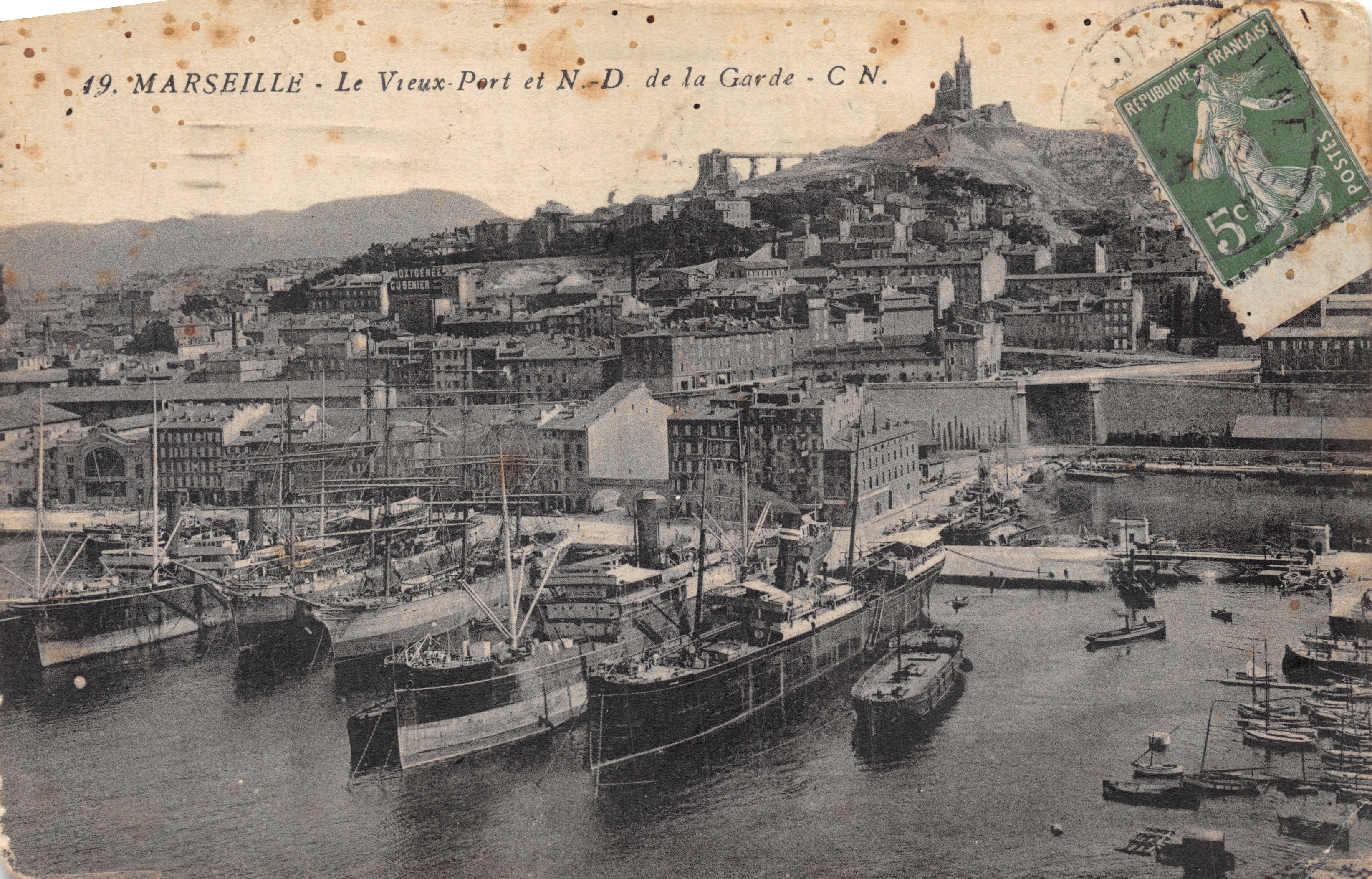 Marseille — Le Vieux-Port et N.-D. de la Garde — C.N