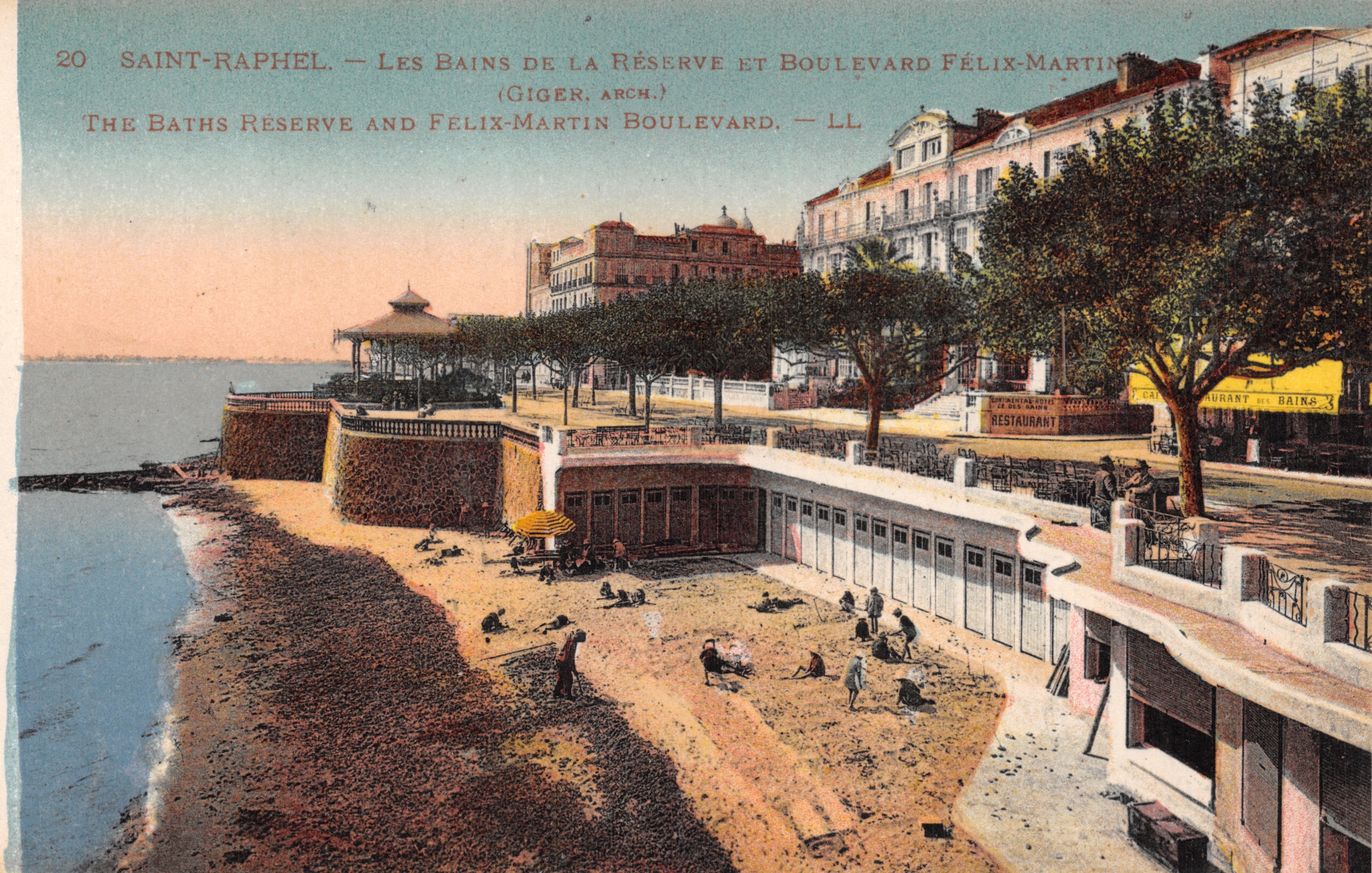 Saint-Raphaël — I Bagni della Riserva e il Boulevard Félix-Martin — Giger, Arch. — LL