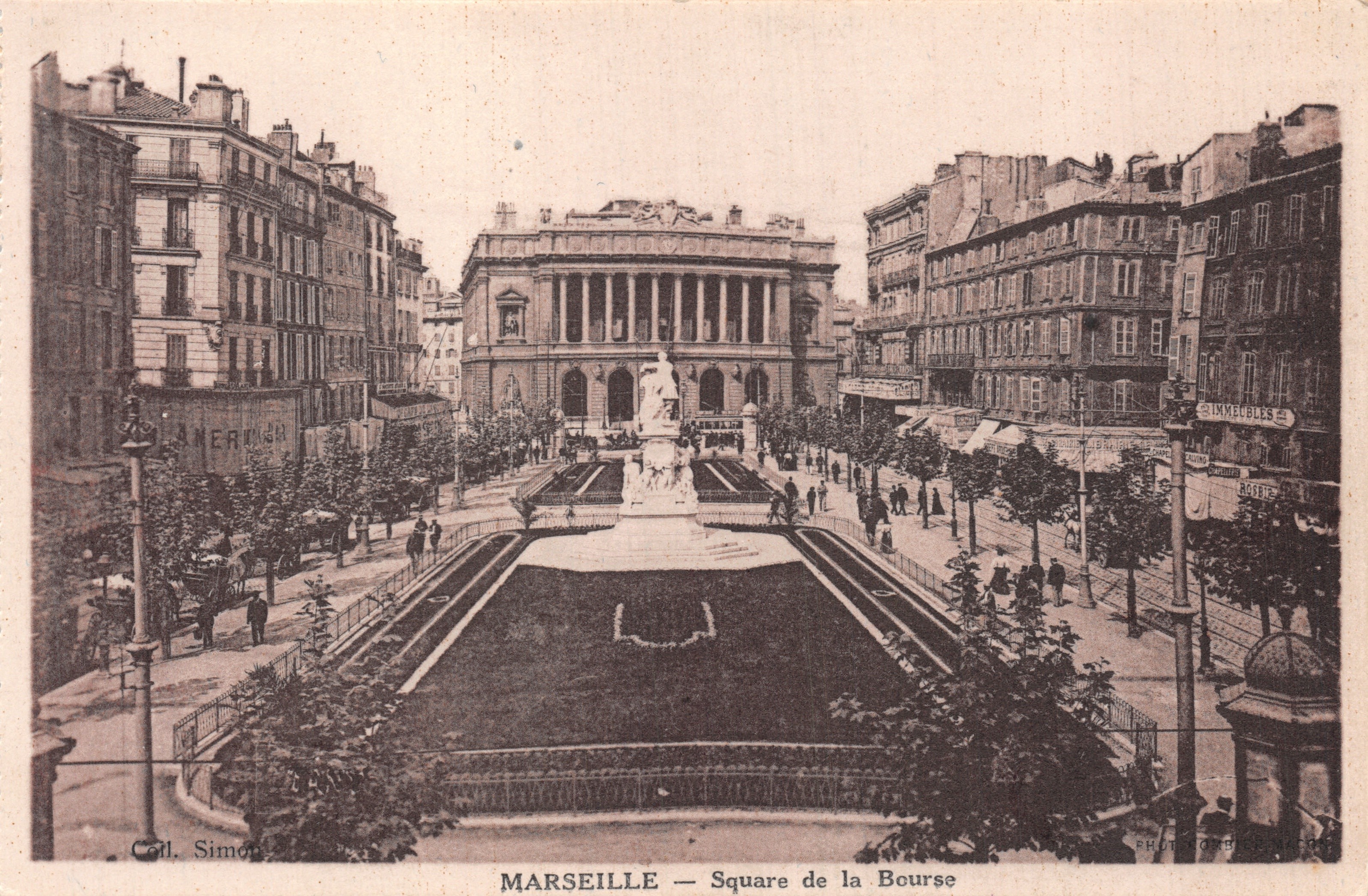 Marseille — Square de la Bourse — Verlag Coll. Simon