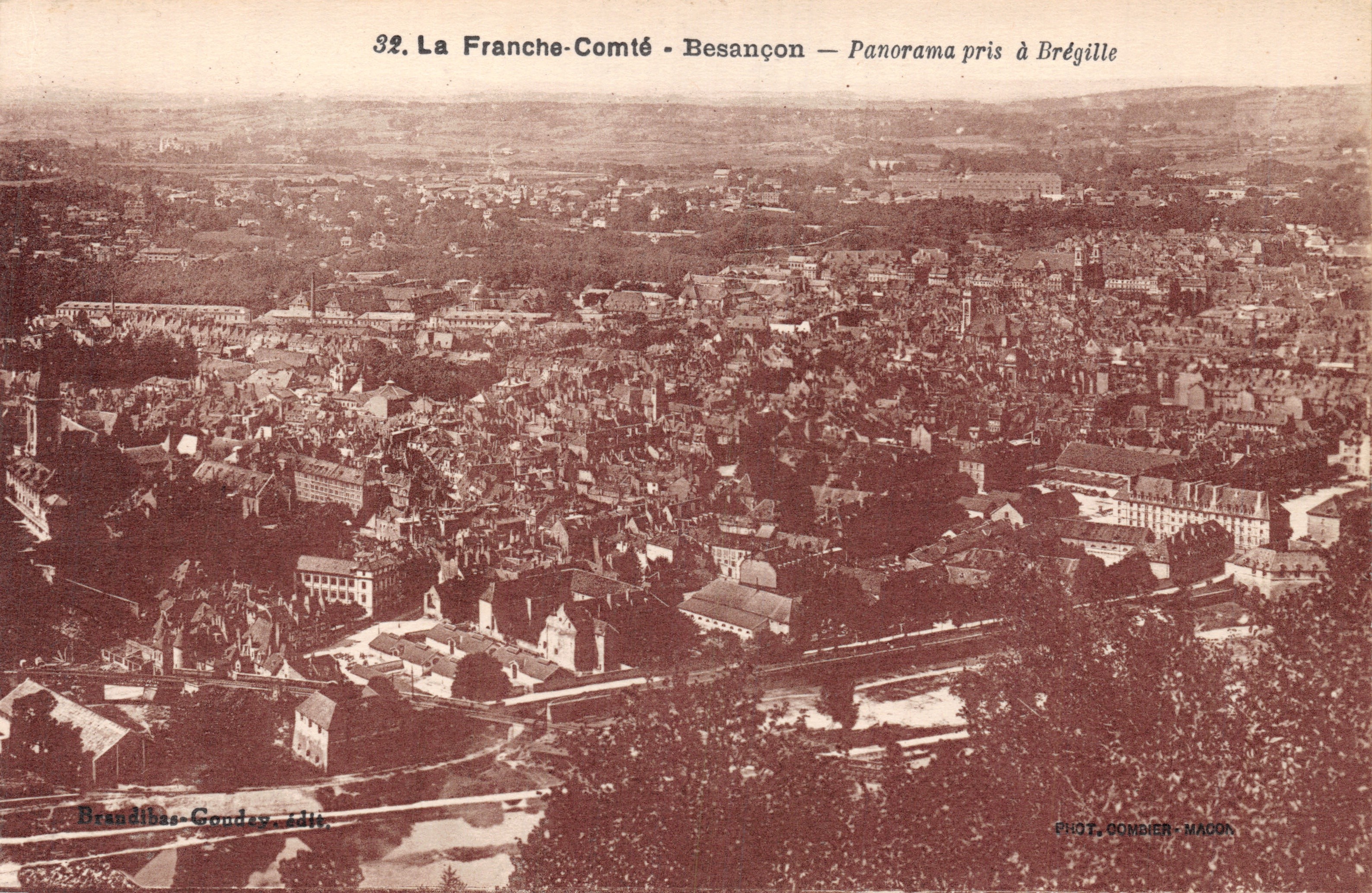 Besançon — Panorama pris à Brégille — éditeur P. JOST, COMBIER-MADON