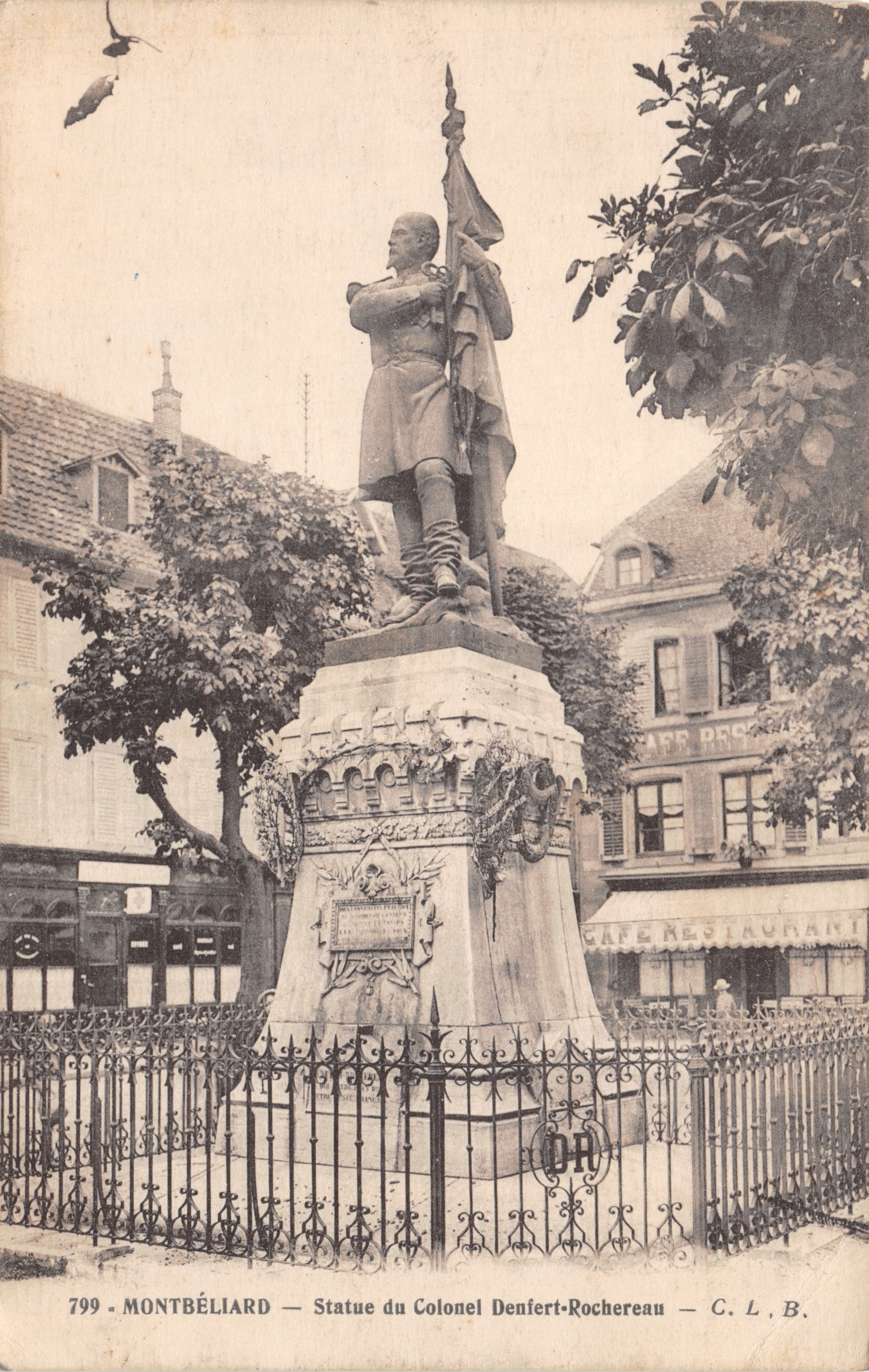 Montbéliard — Beeld van kolonel Denfert-Rochereau — C.L.B. n°799