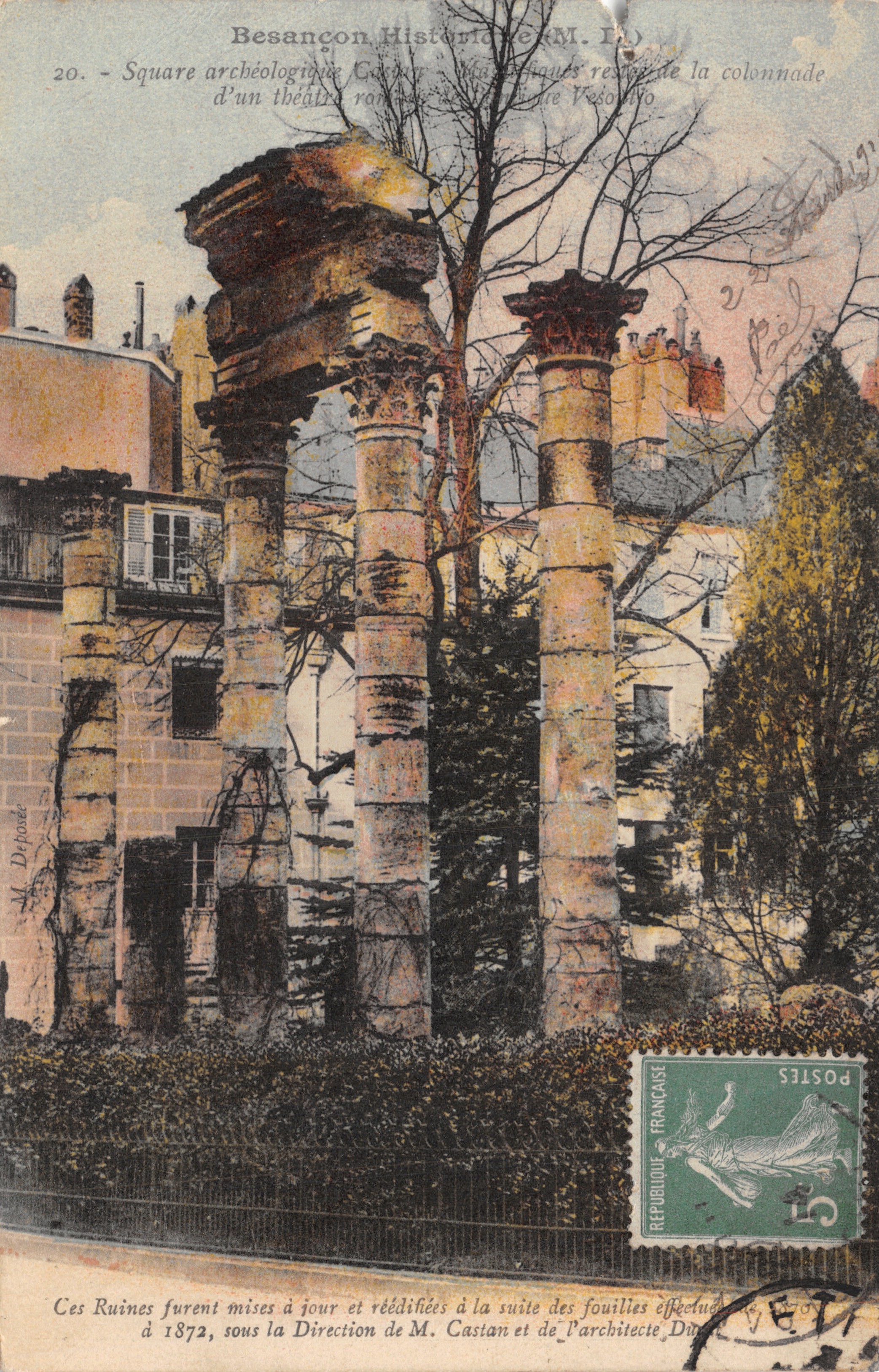 Besançon - Archeologisch plein - Ruïnes van een Romeinse theater
