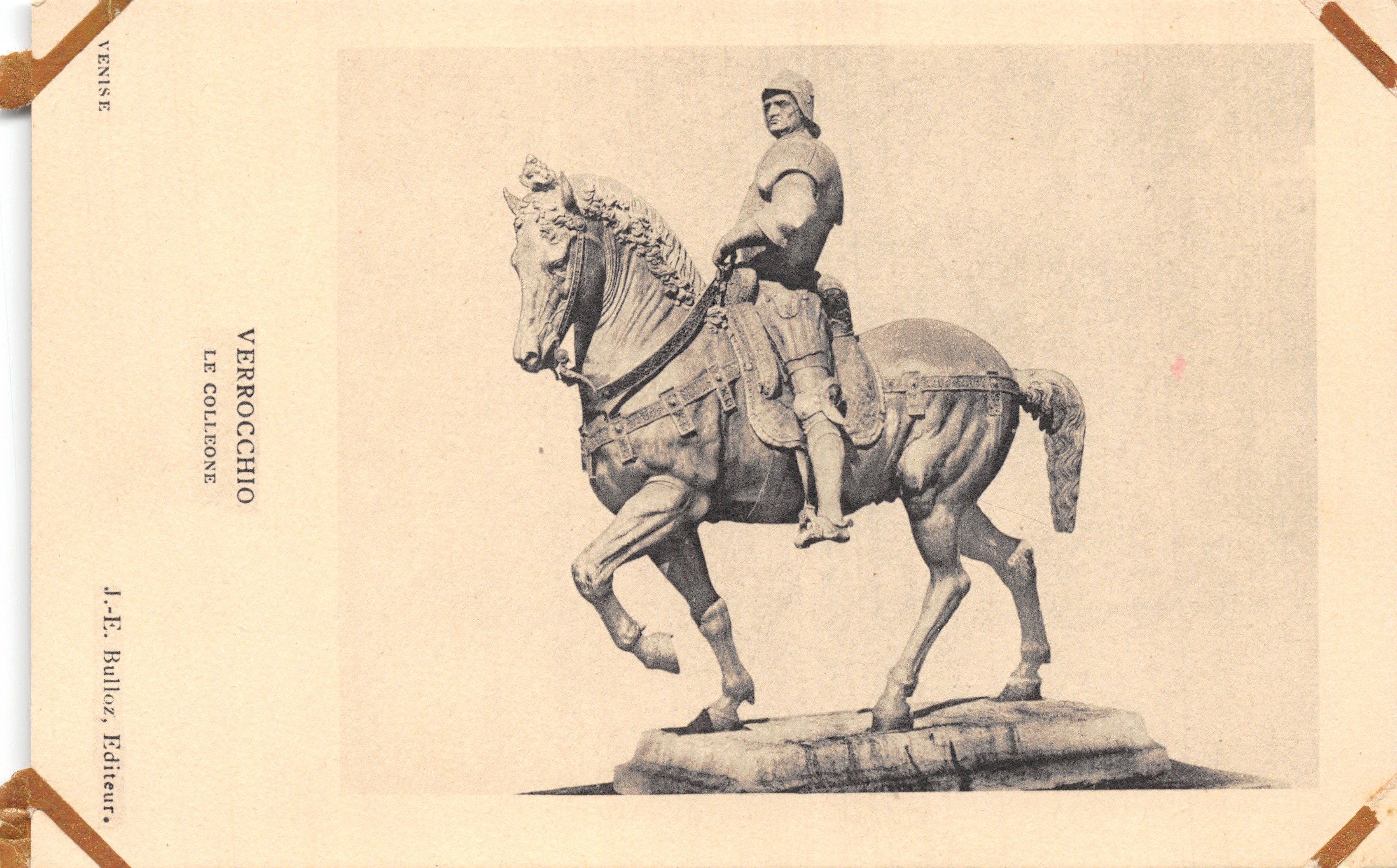 Statue équestre de Verrocchio — Venise — éditeur J.-E. Bulloz, Éditeur