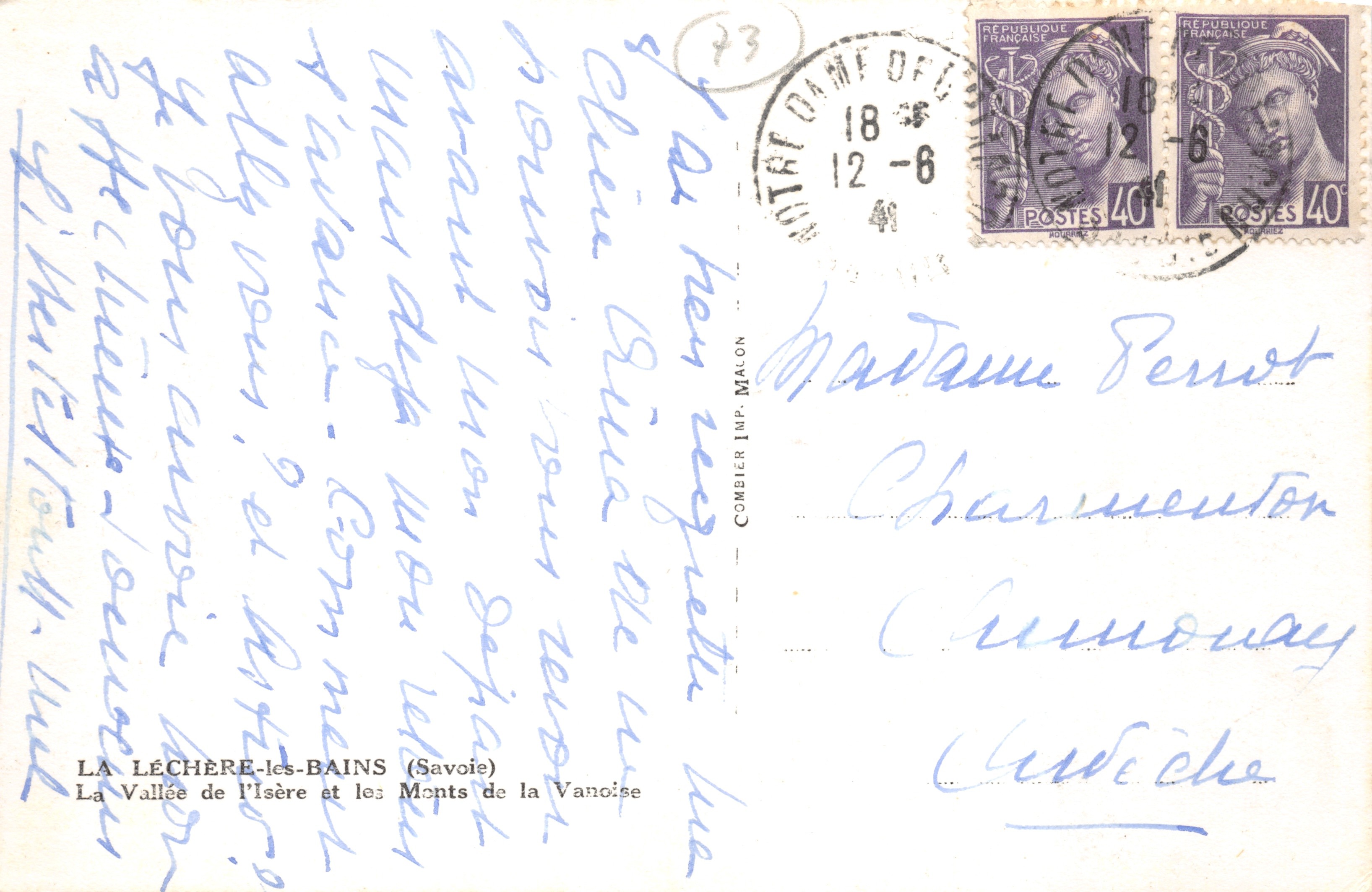 La Vallée de l'Isère y los Montes de la Vanoise — Combier — editor Combier — Reverso