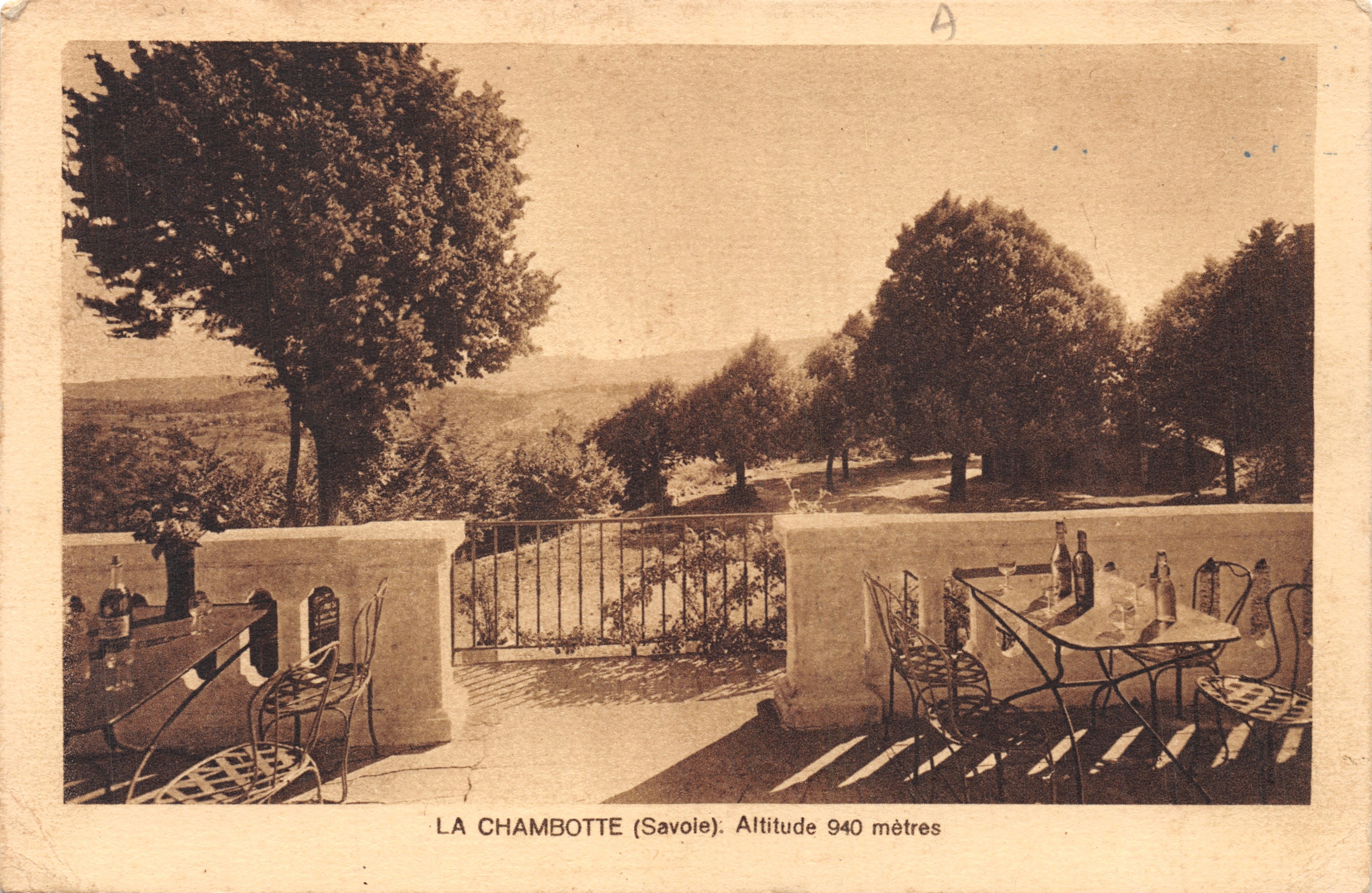 La Chambotte (Savoie) — terrazza con vista sui Aravis — editore Photo G. Barrois, n°141