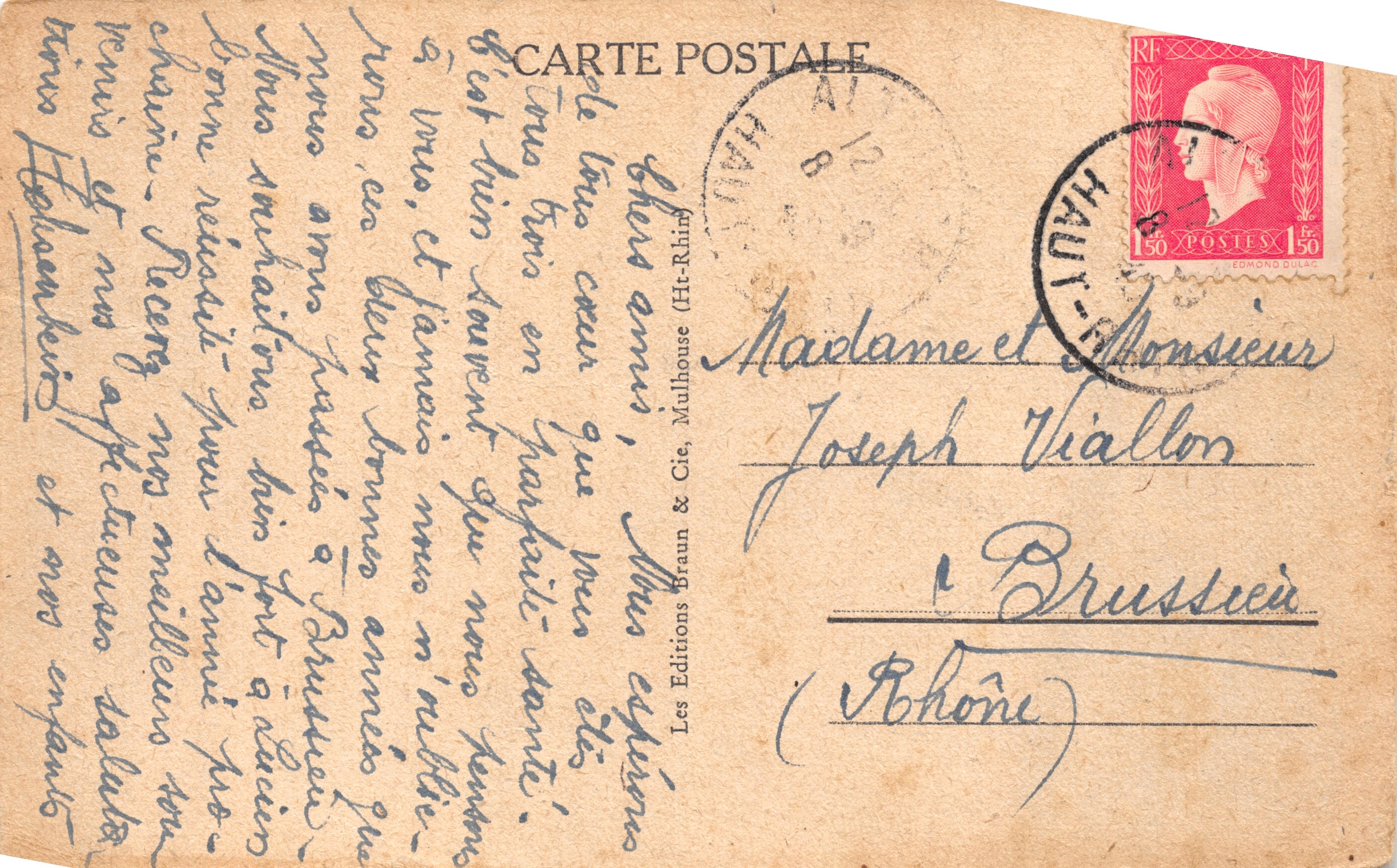 Alt-Kirch — Viejo Barrio — editor Les Editions Braun & Cie, n.º 6685c — Reverso