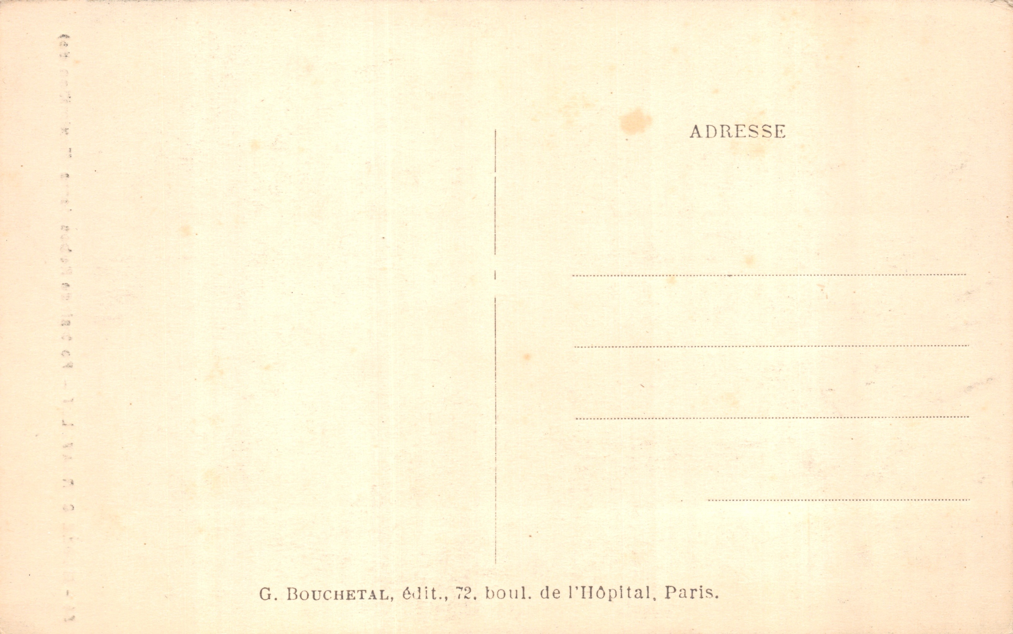 Ritratto di Robespierre (Maximilien de) — Musée Carnavalet — editore G. Bouchet — Verso