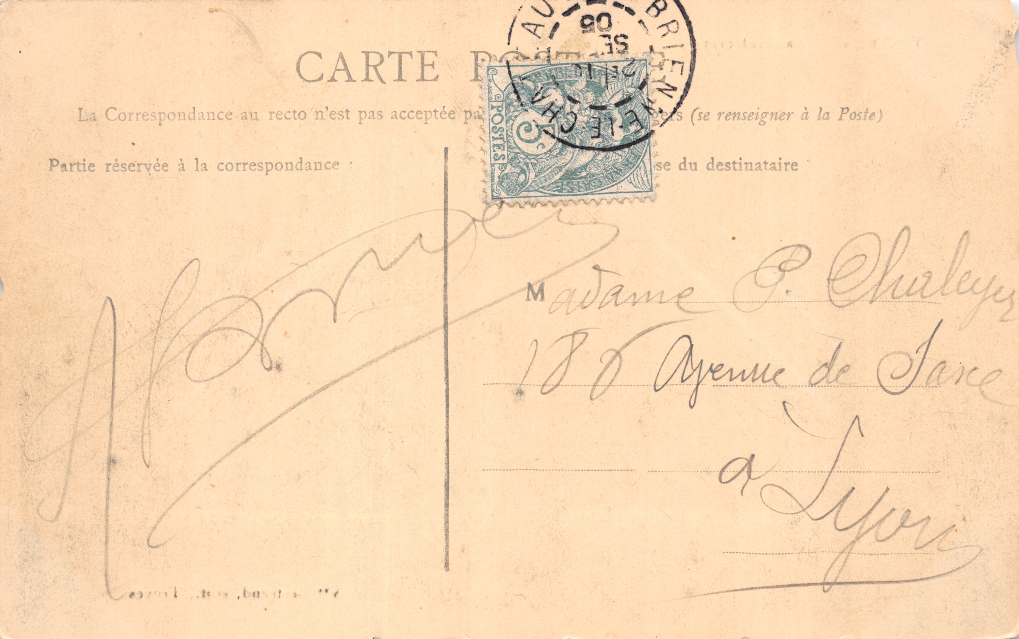 Troyes — La Prefectura — V. Bertrand, editor, Troyes — Reverso