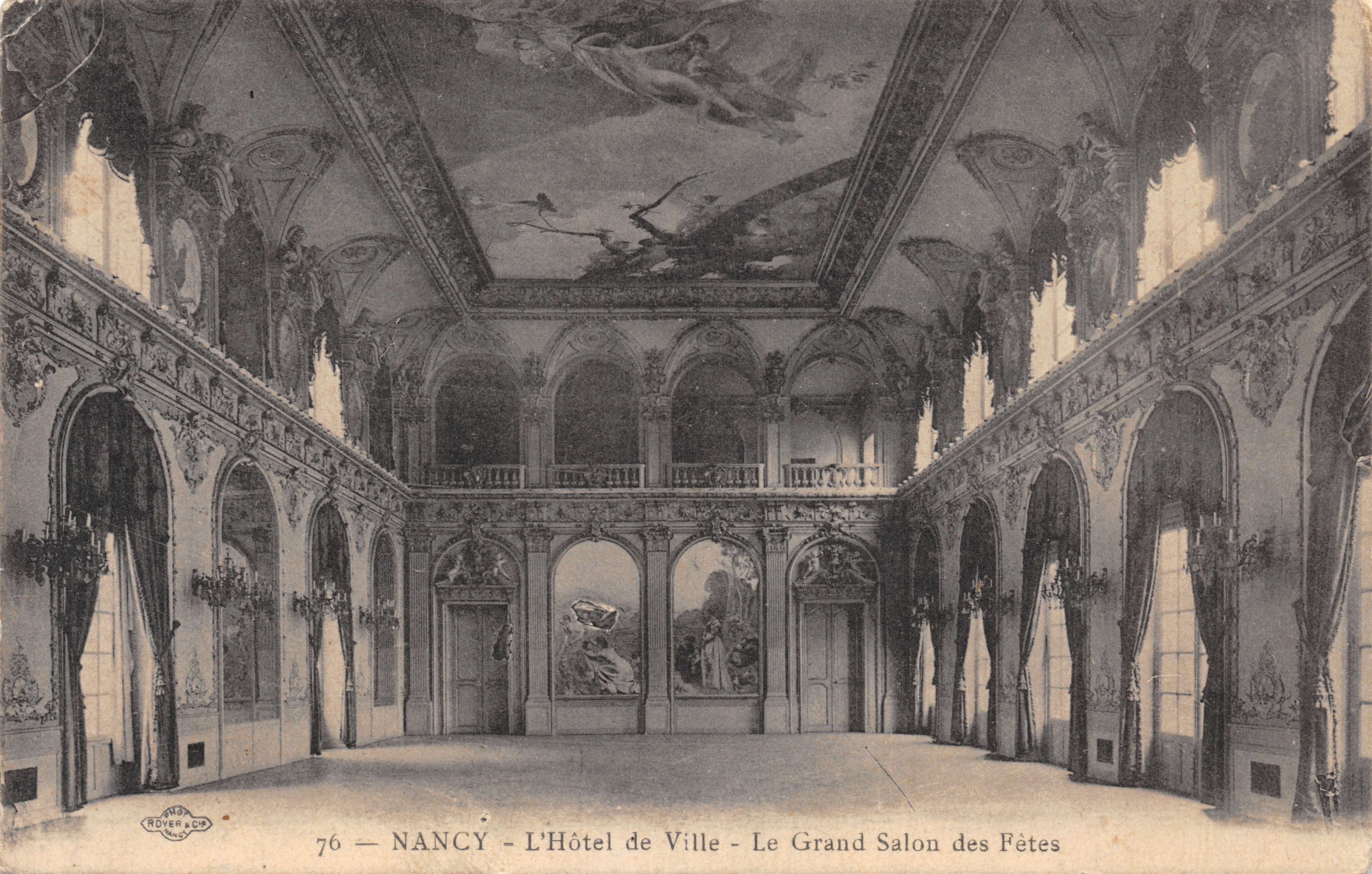 NANCY — Het Stadhuis — Het Grote Feestzaal — uitgever HODERAC