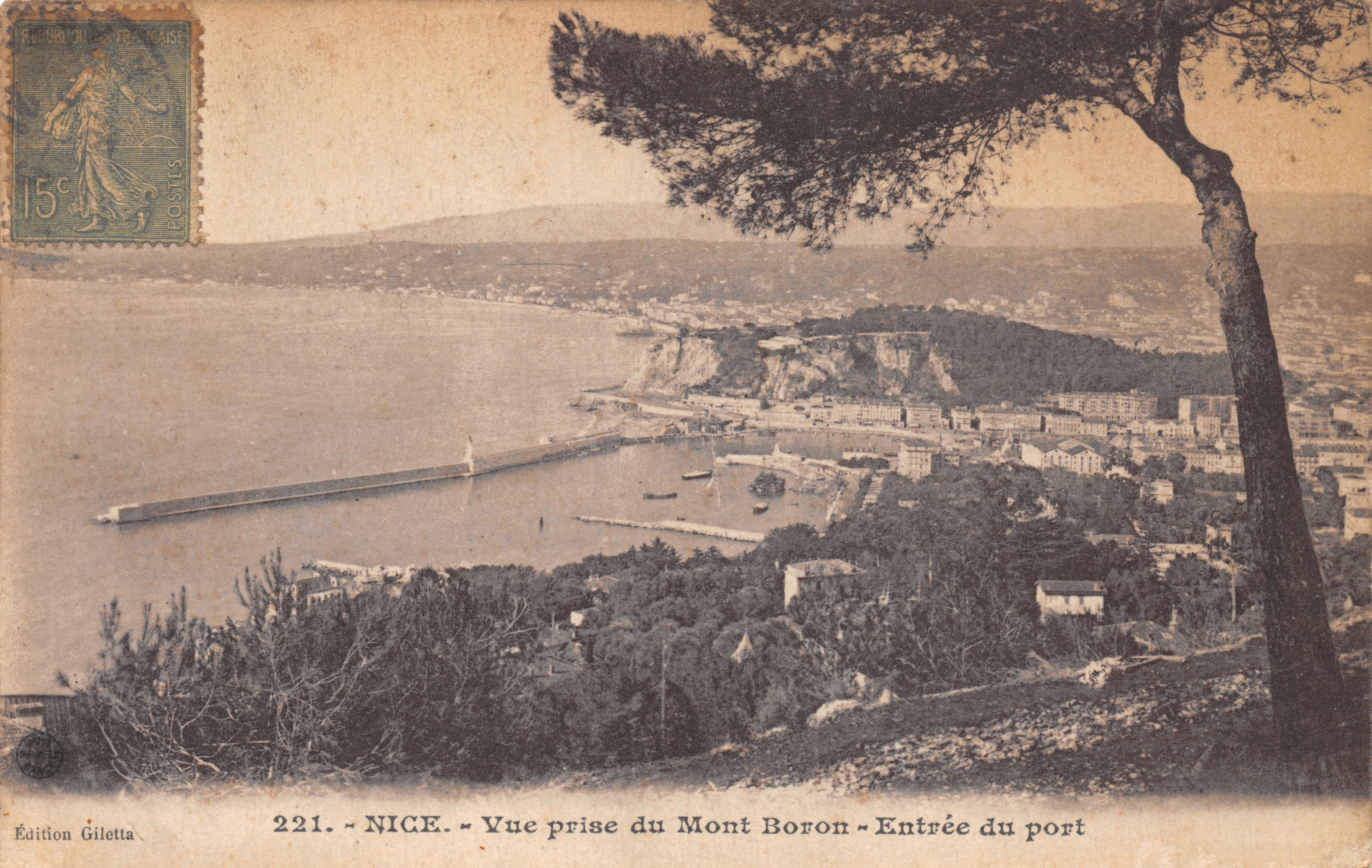 NICE — Ansicht vom Mont Boron — Eingang zum Hafen — Giletta-Ausgabe n°221