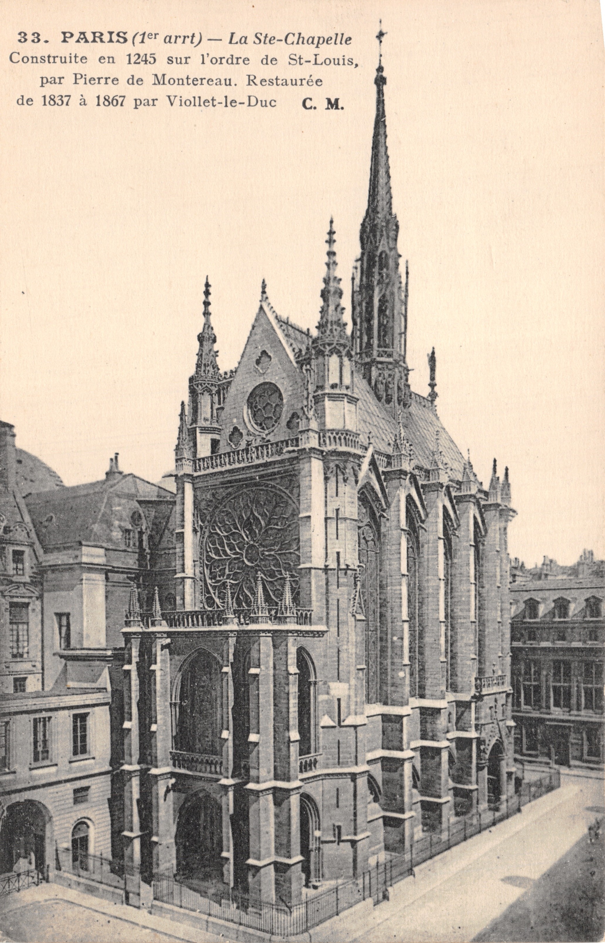 Paris (1er arrt) — La Sainte-Chapelle — Éditeur C.M